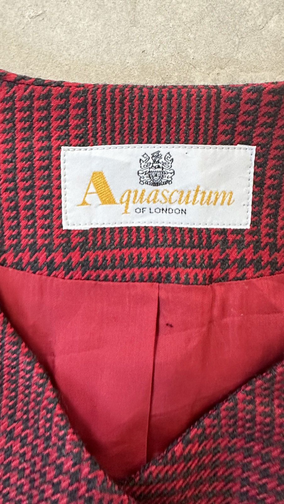 Aquascutum VINTAGE AQUASCUTUM CHECKERED OUTERWEAR Size 34R - 5 Thumbnail