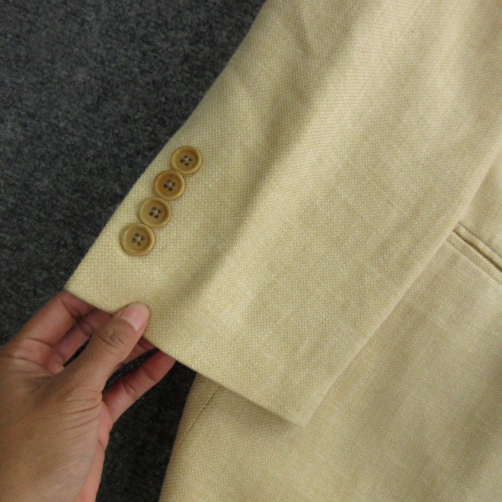 Brooks Brothers Brooks Brothers Sport Coat Jacket Men's 42 Regular Beige Linen Wool Two-Button Notch Lapel 2-Piece Size US XS / EU 42 / 0 - 3 Thumbnail