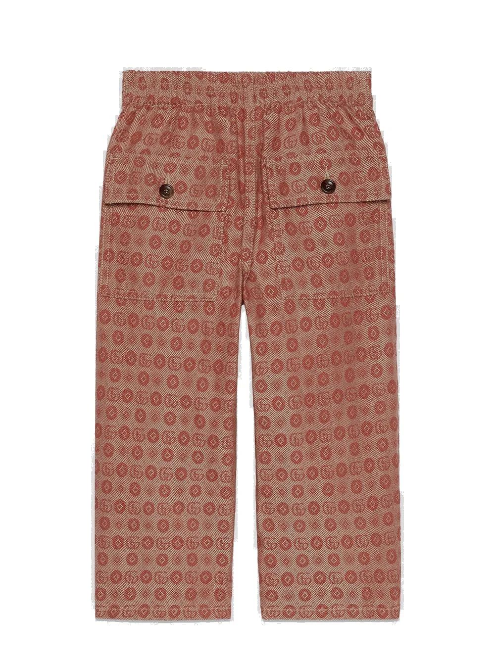 Gucci o1mt1gz0225 KIDS Double G Geometric Cotton Pant Multicolor Size US 26 / EU 42 - 2 Thumbnail