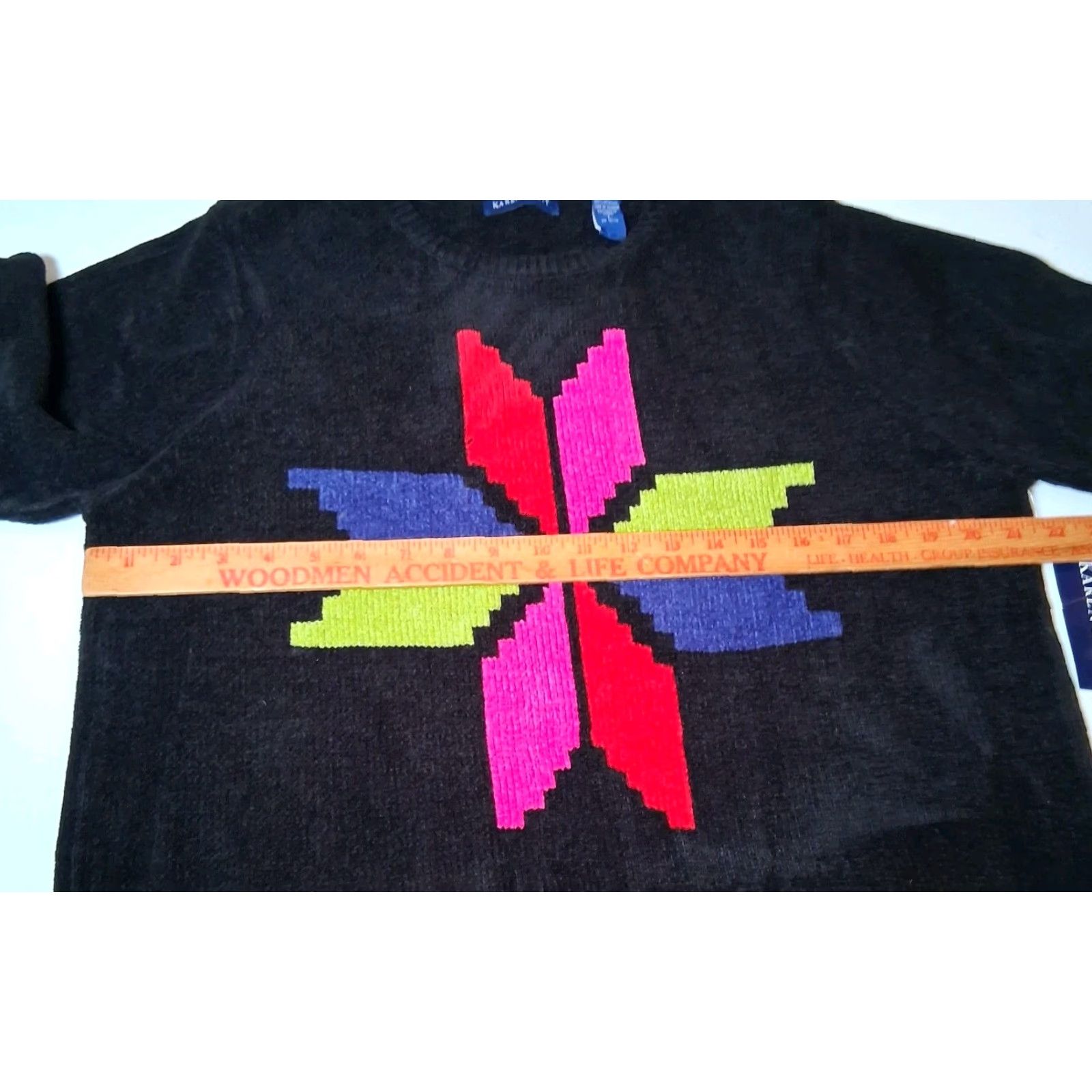 Vintage VINTAGE Karen Scott Sweater Pullover Women’s L Black Quilted Knit Retro Y2K Size L / US 10 / IT 46 - 3 Thumbnail