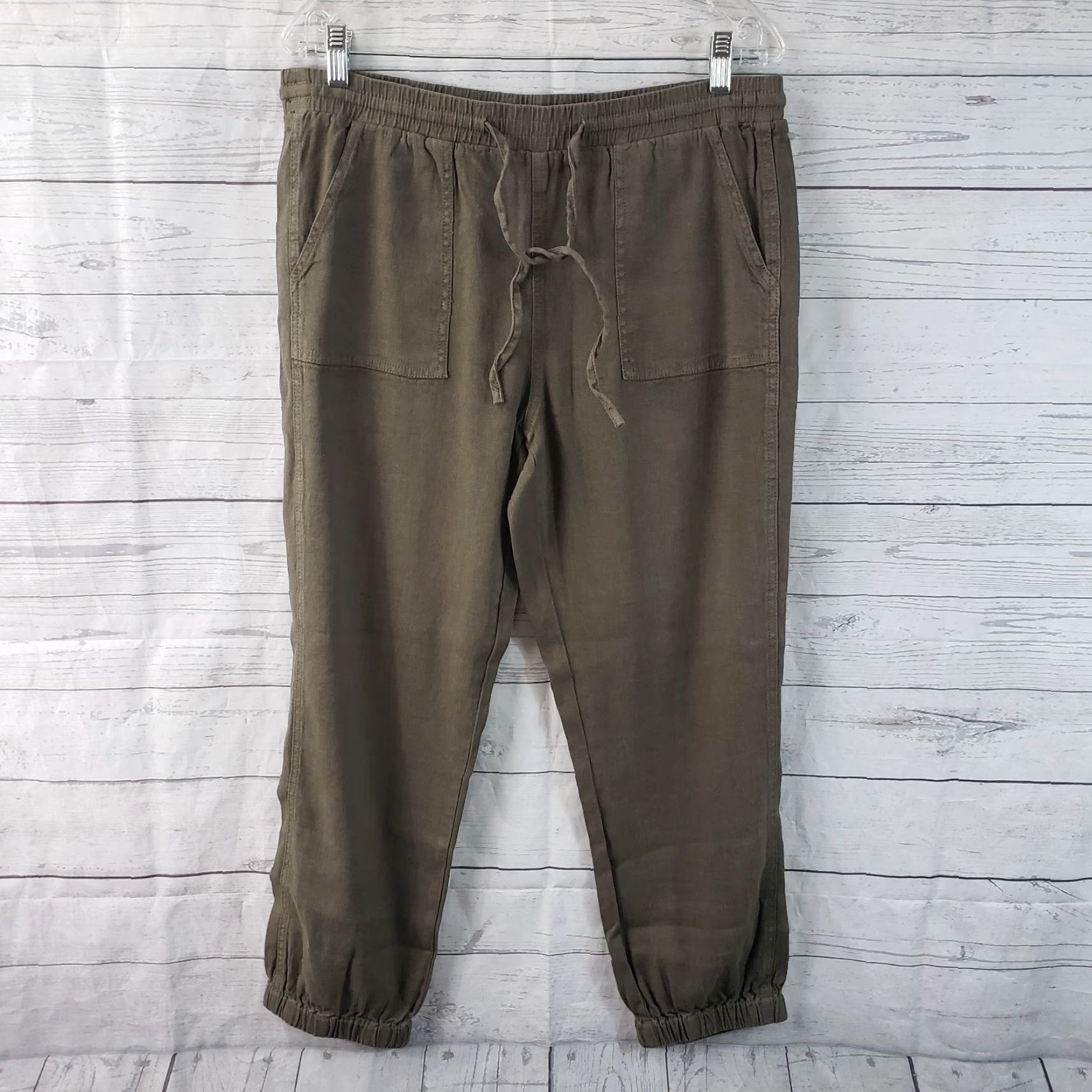 Olive **Lila Ryan Women's Size 8 Green Linen Blend Cropped Pants** User: Lila Ryan Women's Size 8 Olive Green Linen Blend Cropped Pants Size 30" / US 8 / IT 44 - 2 Thumbnail