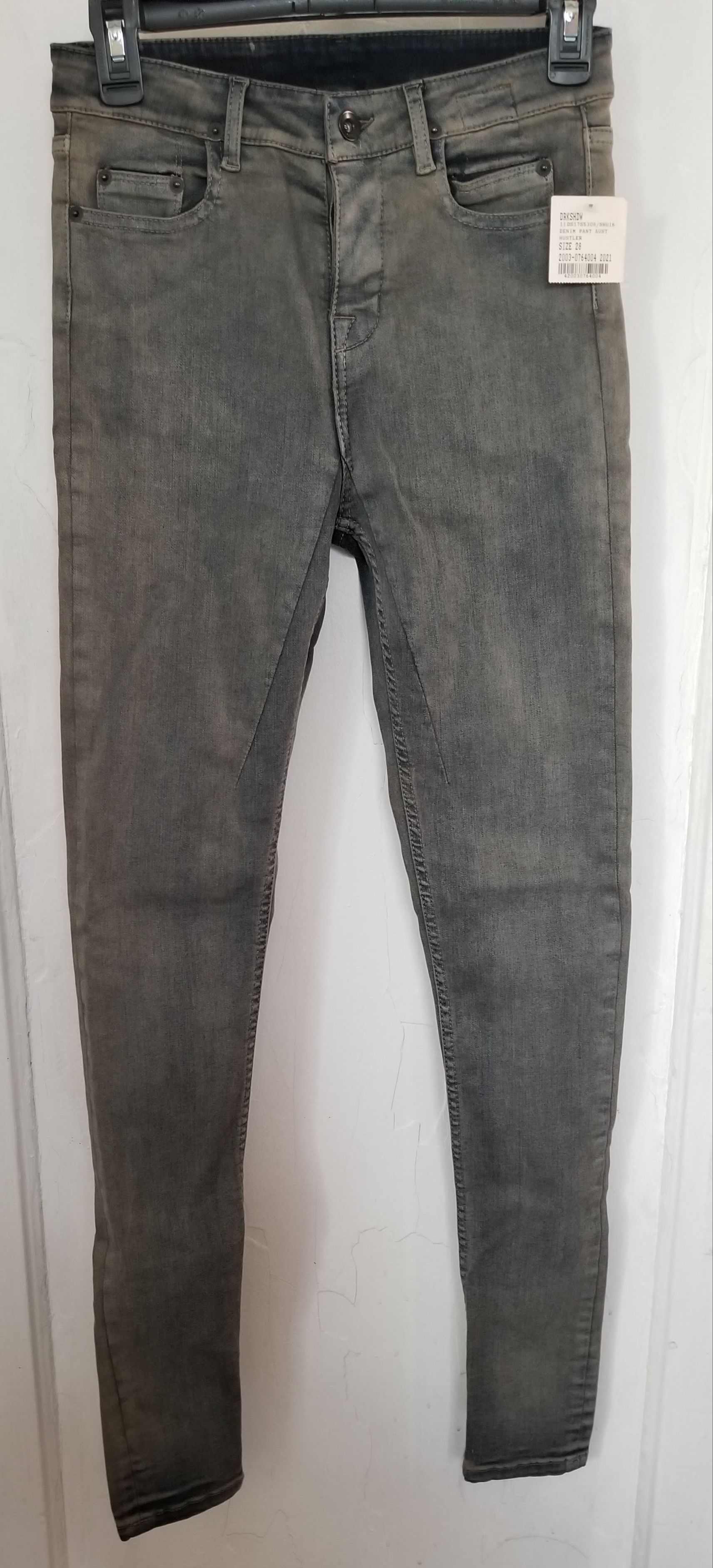 image of Rick Owens Drkshdw New High Rise Skinny Jeans Hustler Size 28 in Dirty Grey, Women's