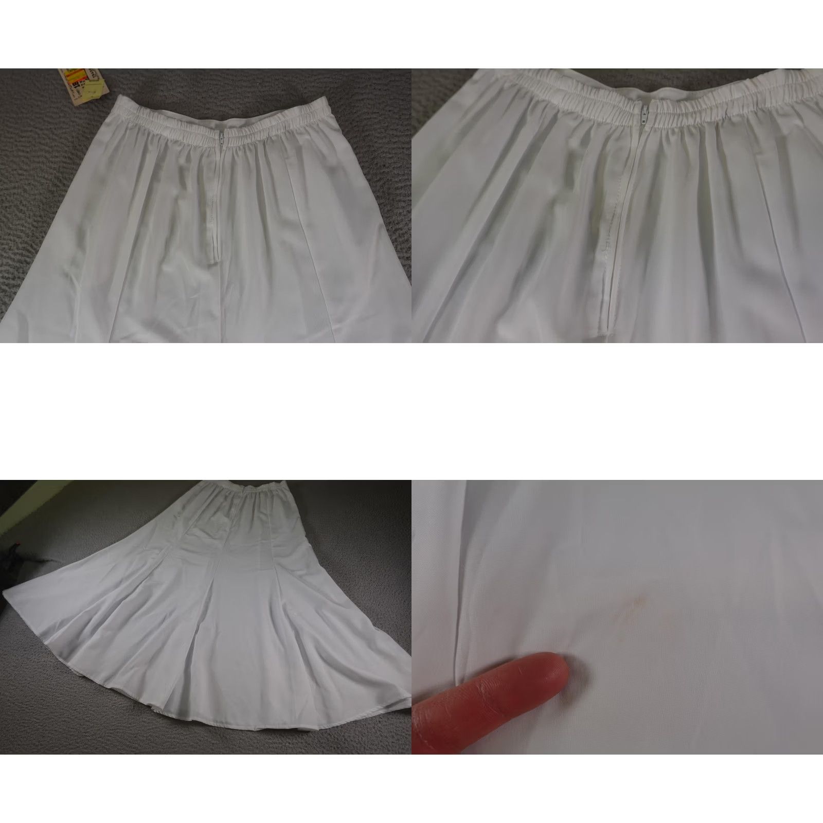 DANCER VINTAGE Western Skirt Womens Medium White Cowgirl Rodeo Square Dance Show Farm Size 32" / US 10 / IT 46 - 9 Thumbnail