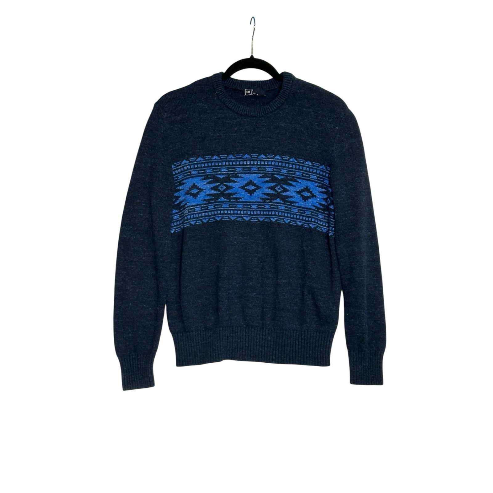 Gap GAP blue Aztec print long sleeves sweater size Small Size US S / EU 44-46 / 1 - 6 Thumbnail