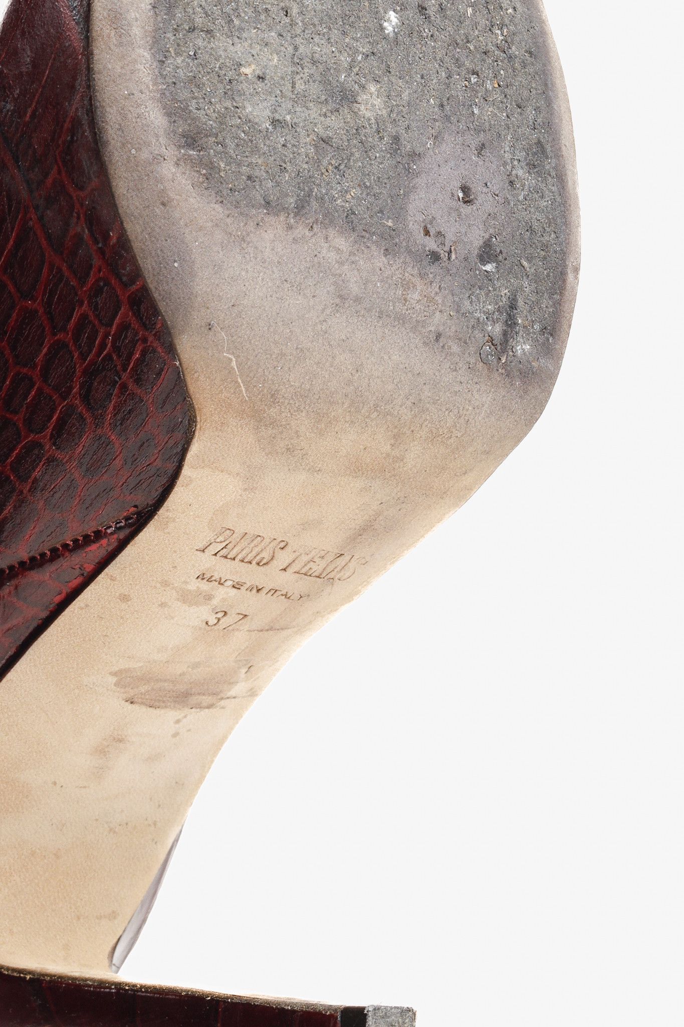 Paris Texas Paris Texas Burgundy Crocodile Embossed Boots Size US 6.5 / IT 36.5 - 5 Thumbnail