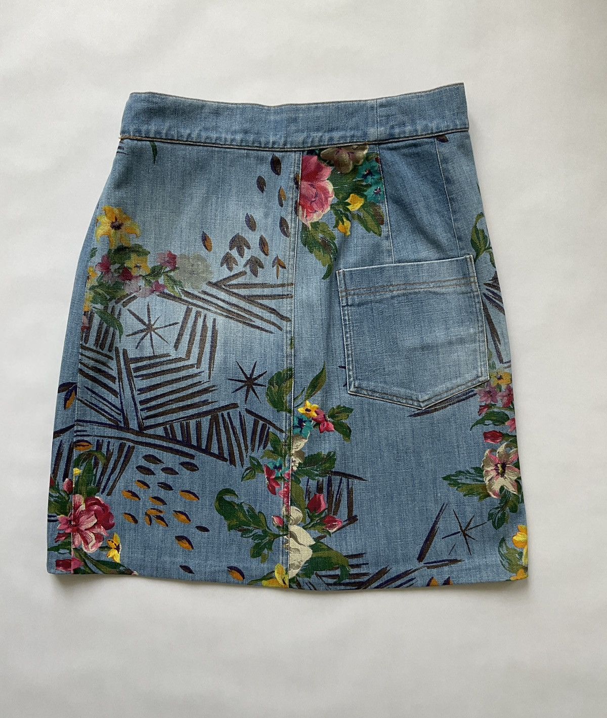 Kenzo Kenzo vintage denim printed skirt Size 30" / US 8 / IT 44 - 7 Thumbnail