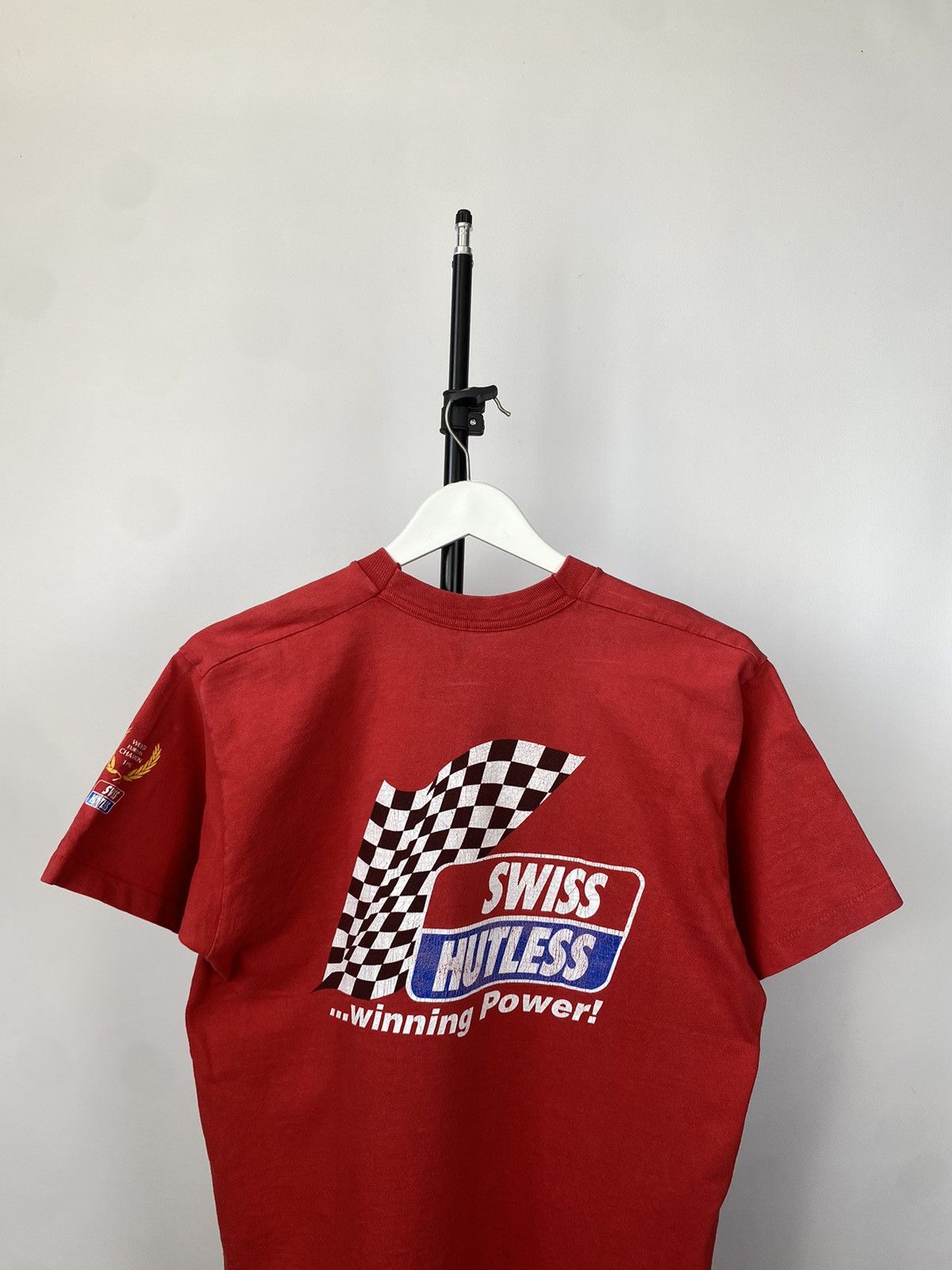 NASCAR × Vintage Racing 90s Swiss Hutless formula F1 Nascar T-Shirt Y2K Size US L / EU 52-54 / 3 - 9 Thumbnail