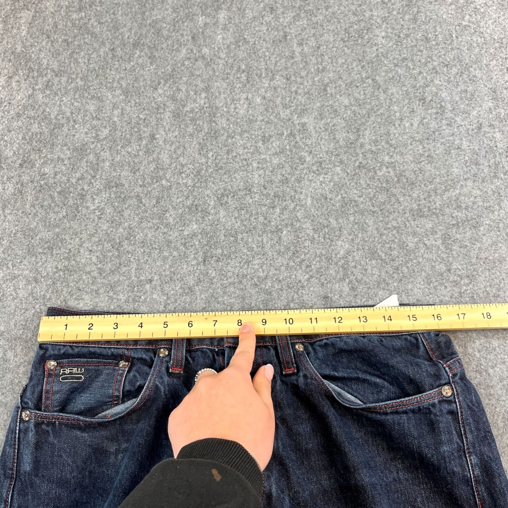 G-Star G-Star Jeans 33 34 Dark Wash Button Fly Tapered 5-Pocket Denim Cotton Mens Regular Jeans Womens? Size US 33 - 6 Thumbnail