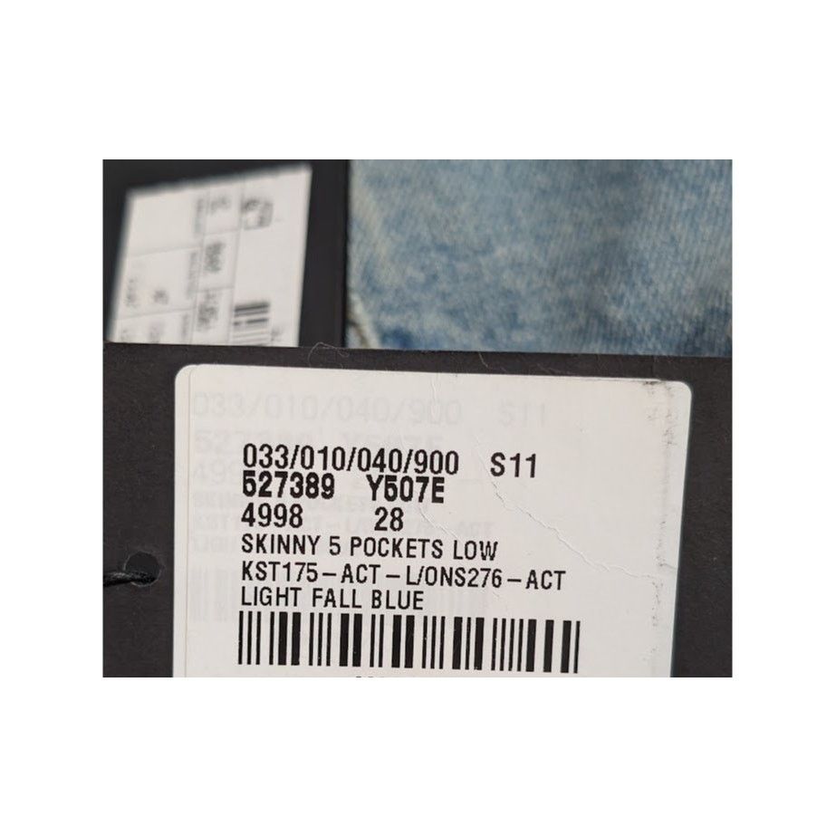 Saint Laurent Paris o1rshd1 Skinny 5 Pockets Low Pants in Light Fall Blue Size US 28 / EU 44 - 20 Thumbnail