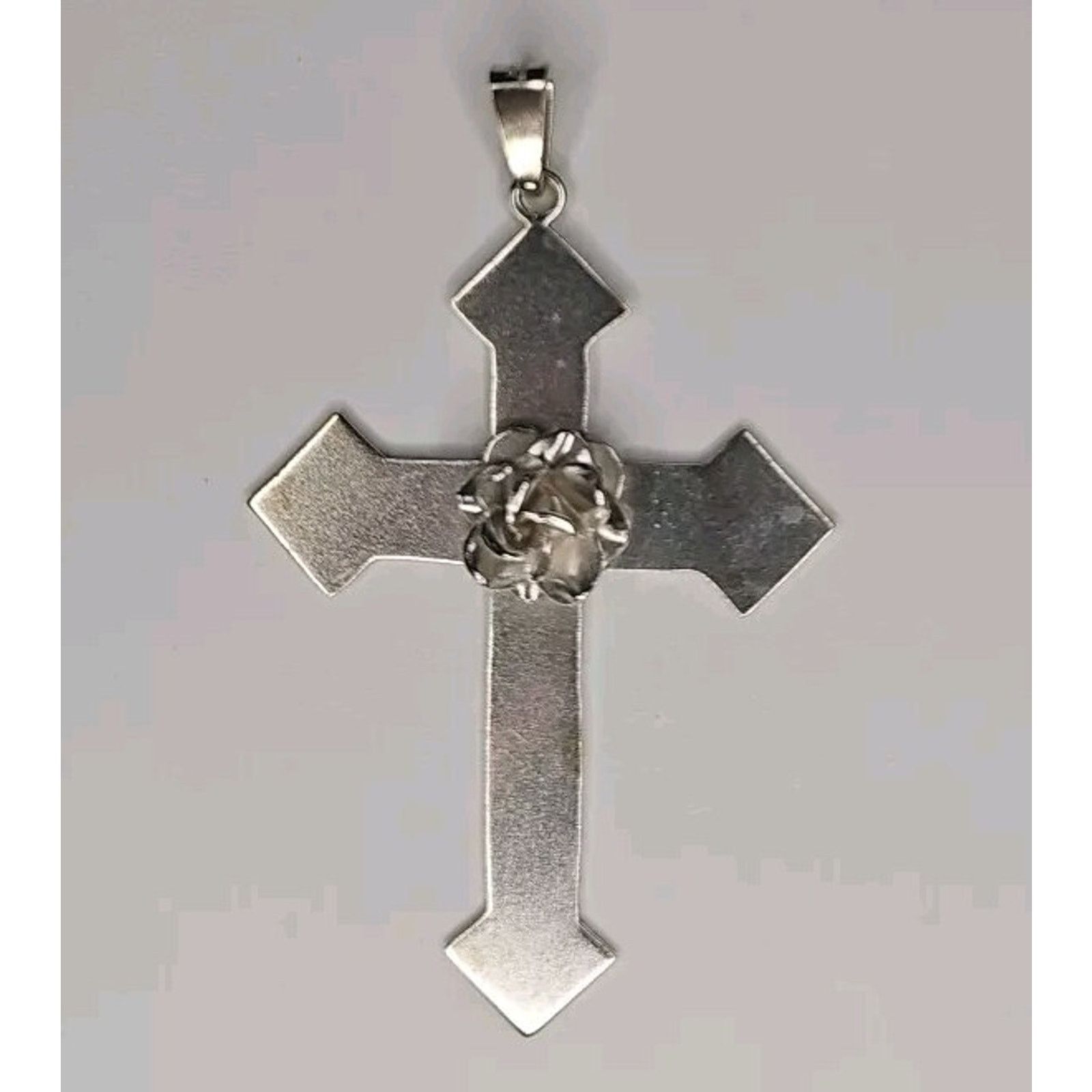 Other Silver 925 Cross Crucifex Pendant Charm Rose Size ONE SIZE - 1 Thumbnail