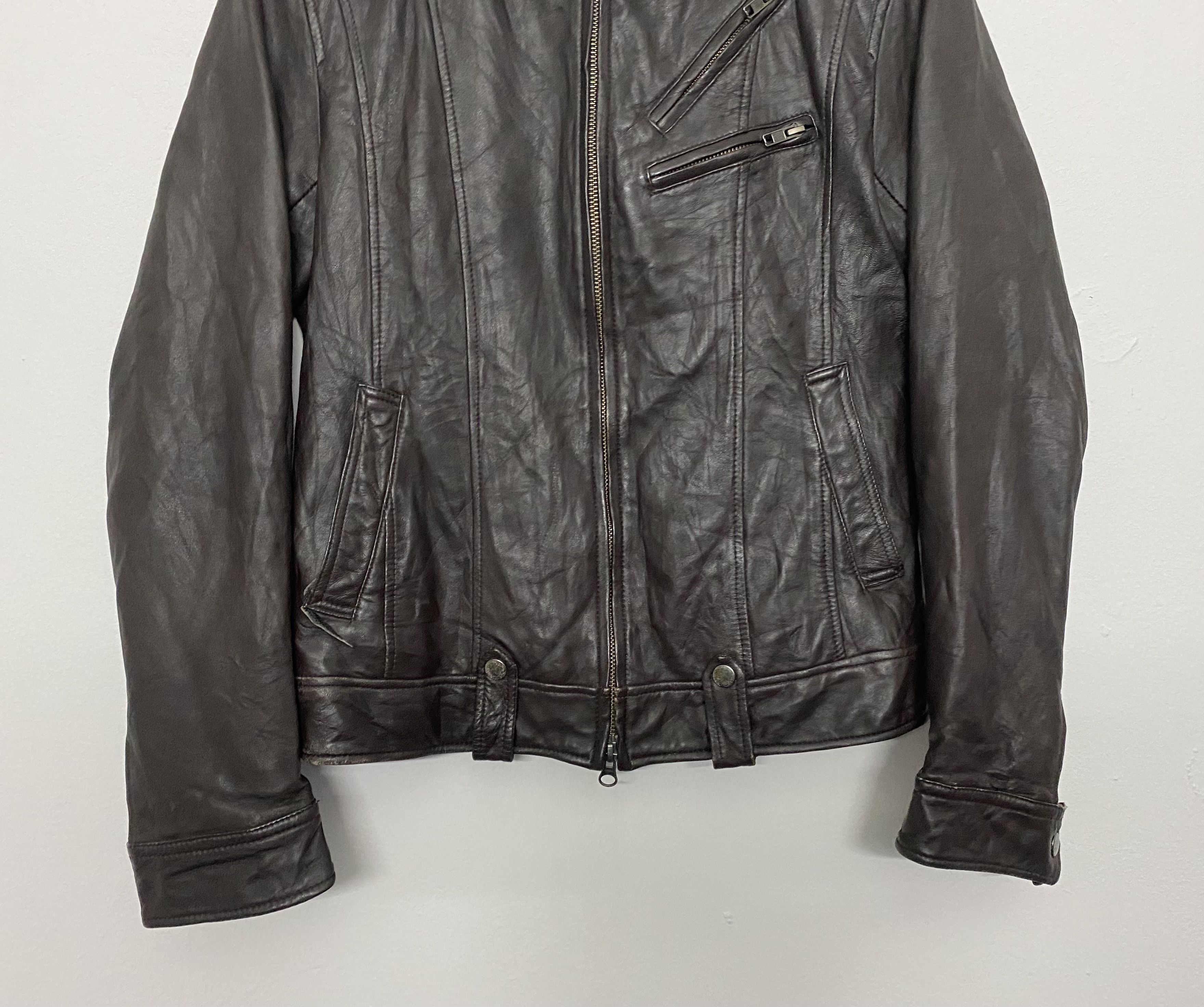 Michel Klein Michel Klein Homme Paris Sheepskin Leather Biker Jacket Size US S / EU 44-46 / 1 - 4 Thumbnail