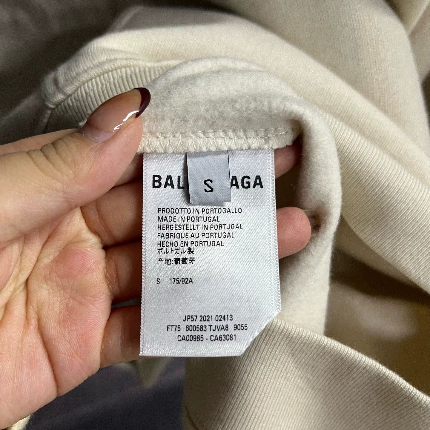 Balenciaga Balenciaga Beige Fleece Hooded Pullover Size US M / EU 48-50 / 2 - 8 Thumbnail