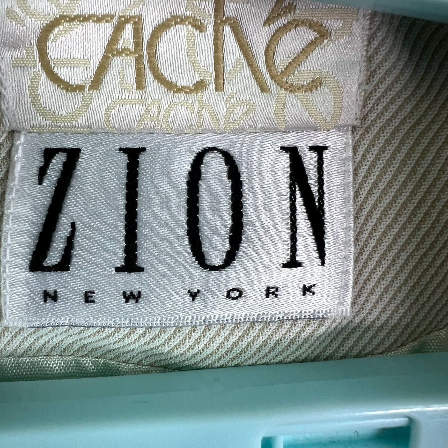Vintage VINTAGE Cache Zion Blazer Jacket Plaid Beige Women Size 6 Single-Breasted Three-Button Notch Lapel Regular Fit Lined Dry Clean Only Include: Jacket Size M / US 6-8 / IT 42-44 - 6 Thumbnail