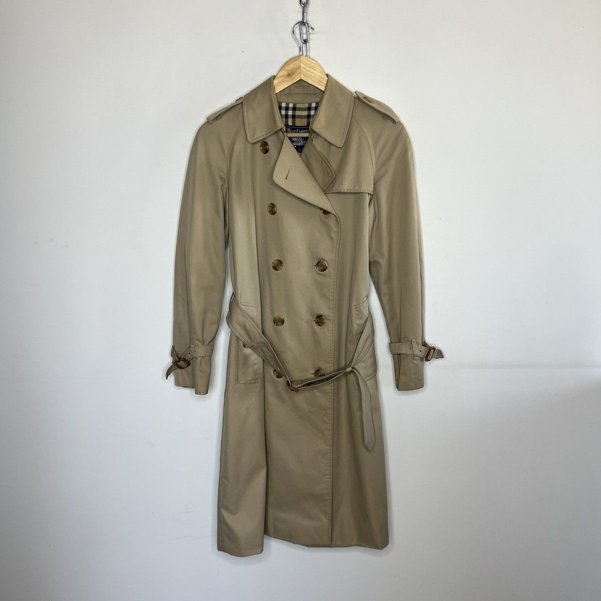 Burberry Vintage Burberry Trench Coat 90s Nova Check Beige Belted Size M / US 6-8 / IT 42-44 - 1 Thumbnail