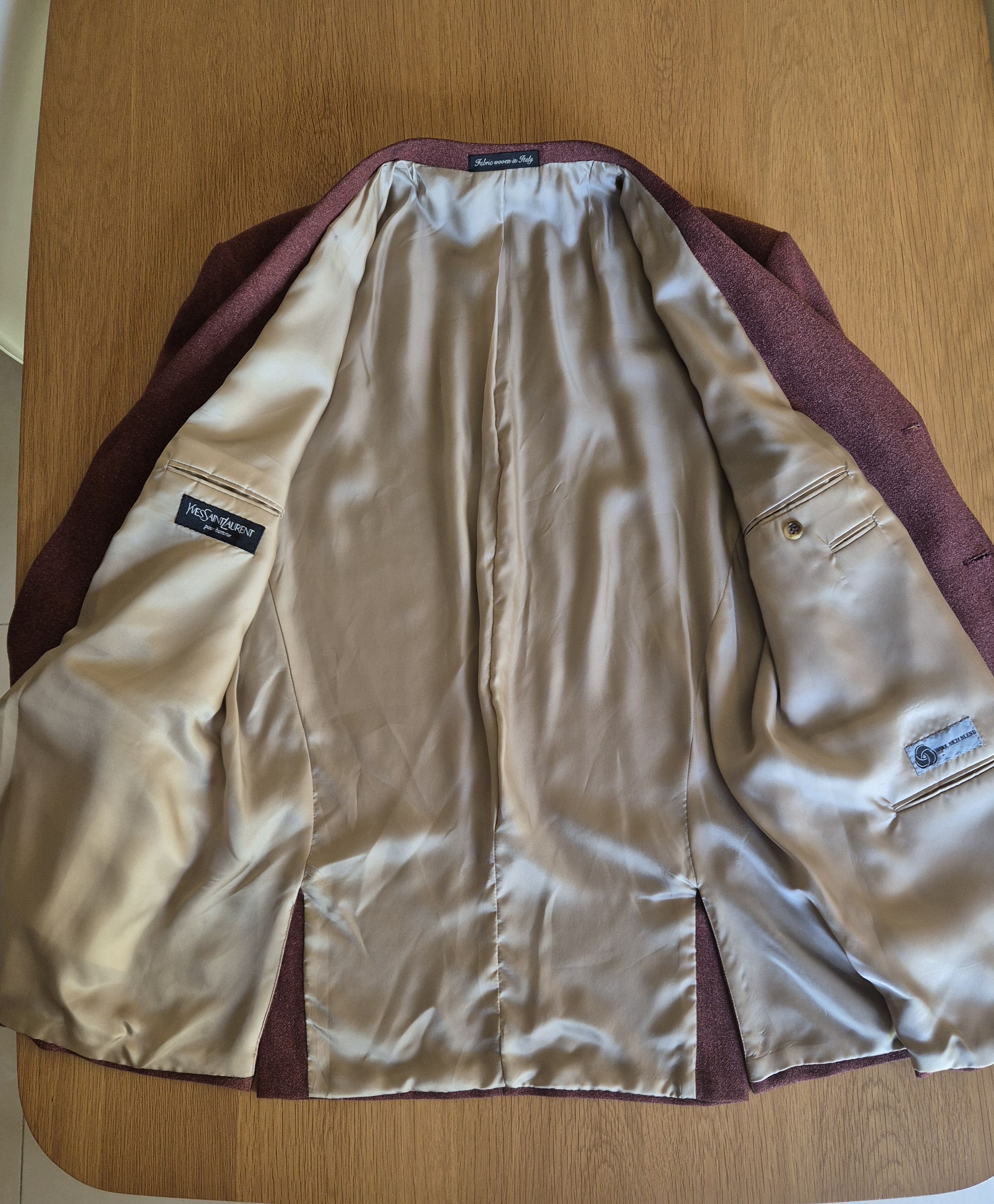Yves Saint Laurent Vintage 1980s Yves Saint Laurent Burgundy blazer Size US XL / EU 56 / 4 - 2 Thumbnail