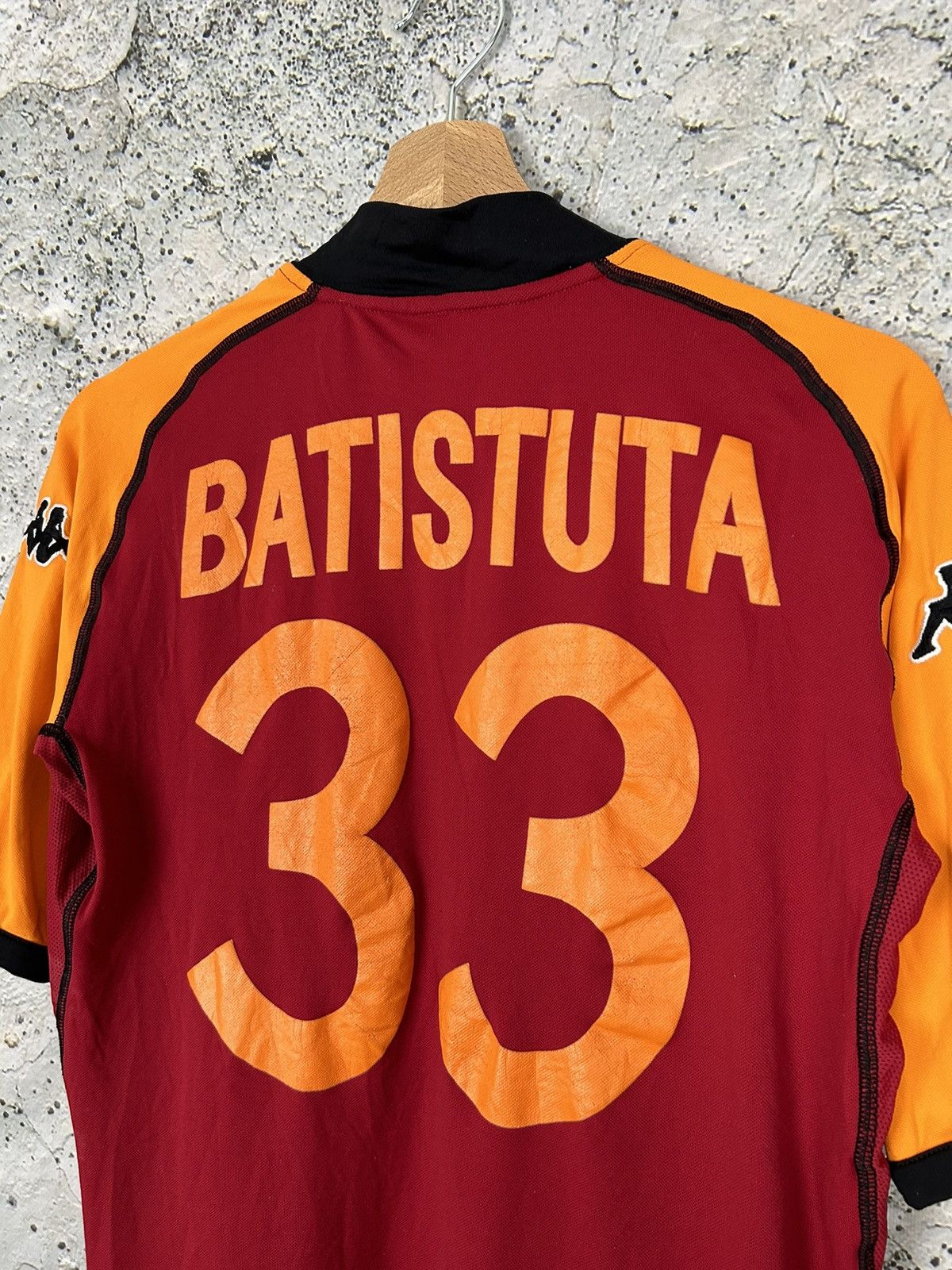 Kappa AS Roma Batistuta Soccer Jersey Vintage 90s Rare Kappa Size US L / EU 52-54 / 3 - 5 Thumbnail