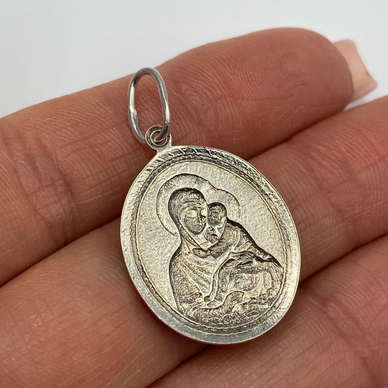 Sterling Silver Vintage 925 Sterling Silver Pochaiv Madonna Icon Pendant Size ONE SIZE - 9 Thumbnail