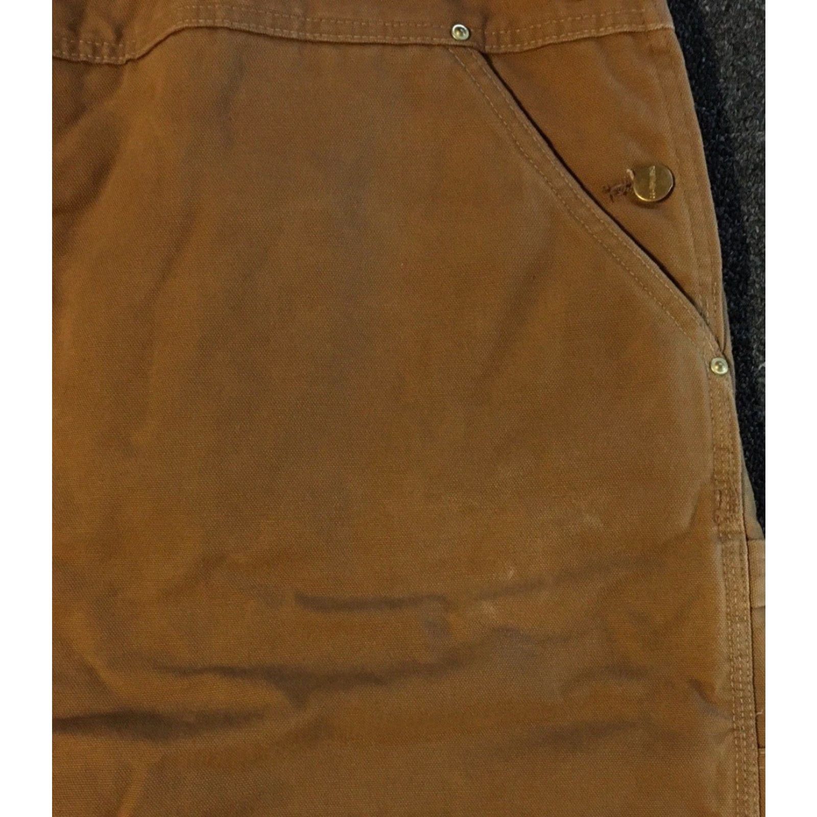 Carhartt VINTAGE Carhartt Overalls 52 USA Beige Quilt Lined 80s 90s Grunge Trucker Biker Punk Workwear Jeans Men Size US 36 / EU 52 - 7 Thumbnail