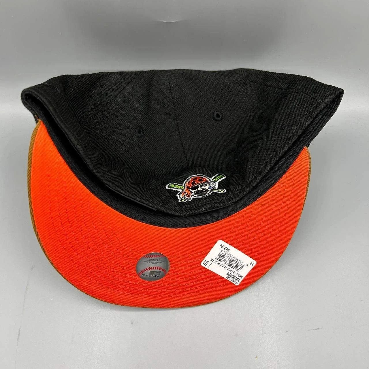 New Era Pittsburgh Pirates Hat Men 7 1/4 Black Brown MLB Fitted Cap Size ONE SIZE - 5 Thumbnail