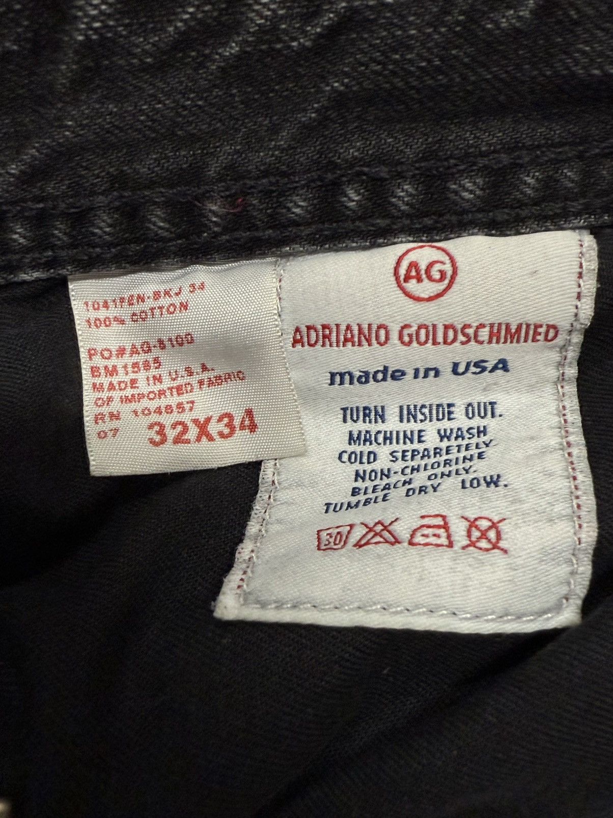 AG Adriano Goldschmied AG Adrriano Goldschmeid Distressed Grey Black Denim Jeans 32 Size US 32 / EU 48 - 5 Thumbnail