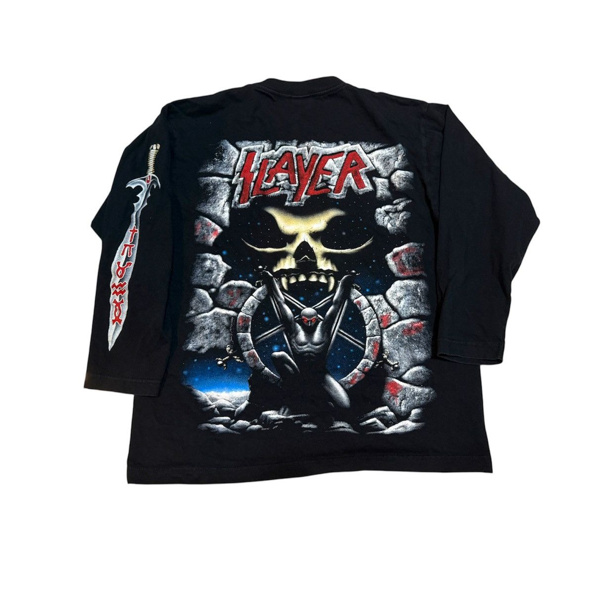 Band Tees Vintage 00s Slayer Bootleg Longsleeve Shirt Size US M / EU 48-50 / 2 - 1 Thumbnail