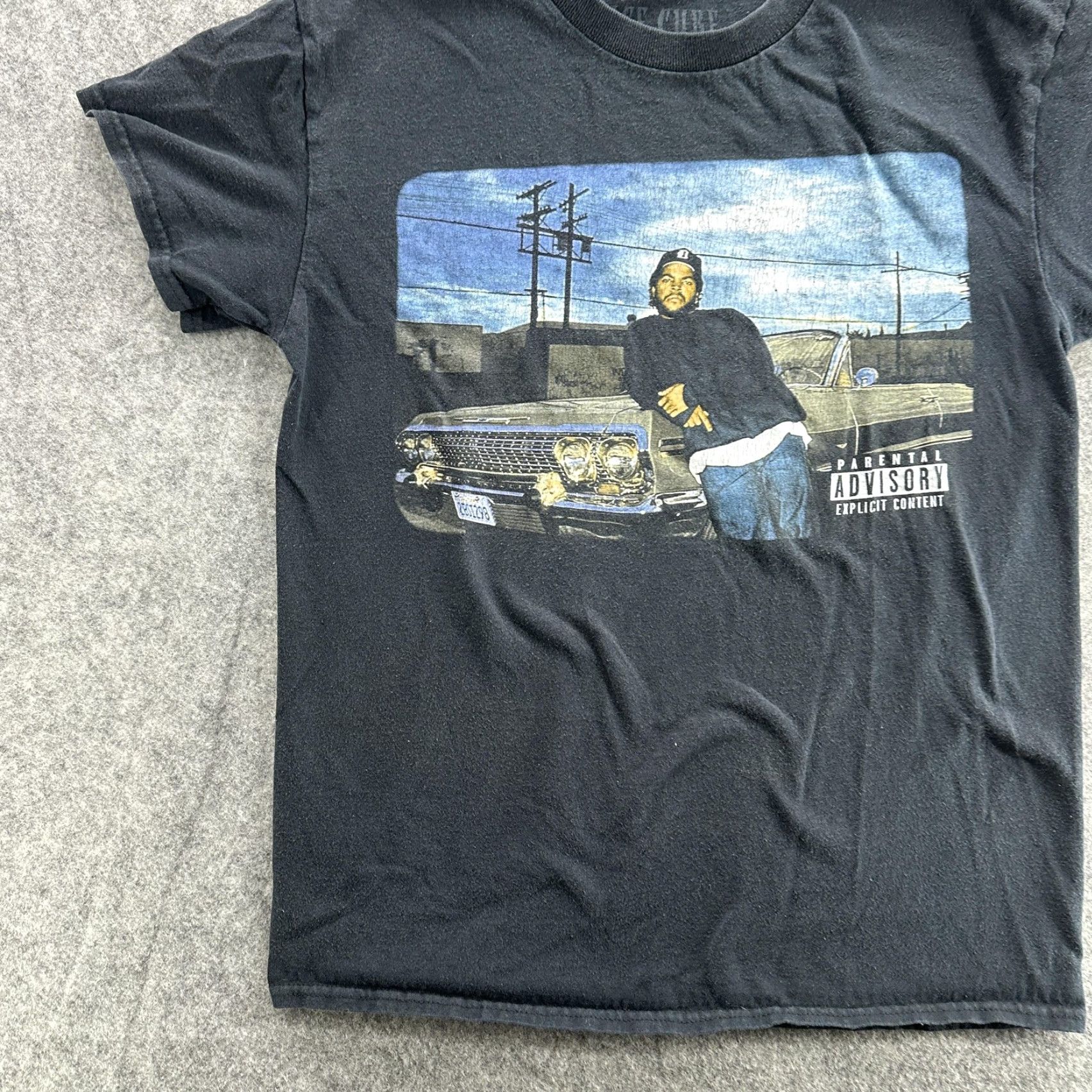Vintage VINTAGE Ice Cube Shirt Hip Hop Graphic Tee Mens Small Black Crew Neck Parental Advisory 90s Concert Style Size US S / EU 44-46 / 1 - 3 Thumbnail