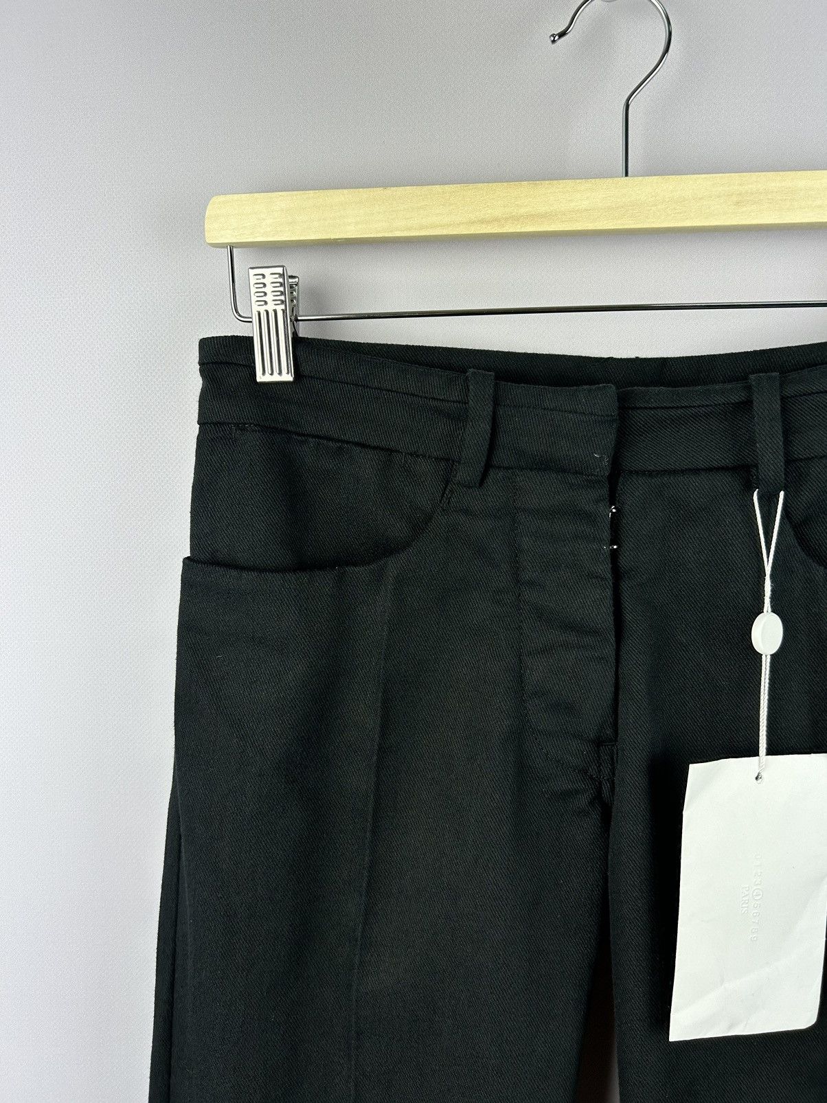 Maison Margiela Maison Margiela S/S 2010 Flat Front Black Pants Size IT42 Size 28" / US 6 / IT 42 - 4 Thumbnail