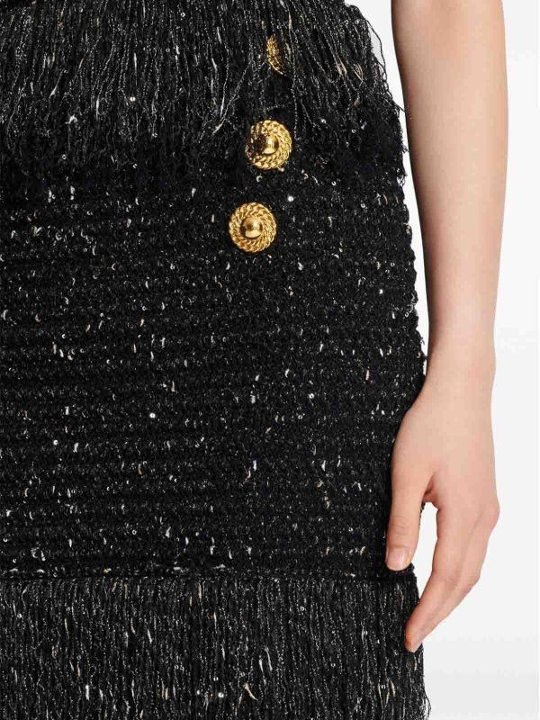 Balmain o1y0625 Mini Skirt in Black Size 28" / US 6 / IT 42 - 3 Thumbnail
