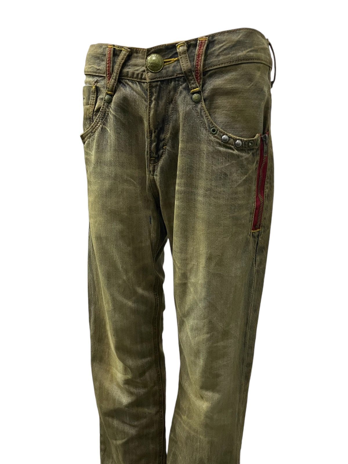 FUSAI × Hysteric Glamour Rush Hour Japan Muddy Wash Zipper Pocket Jeans Size US 29 - 4 Thumbnail