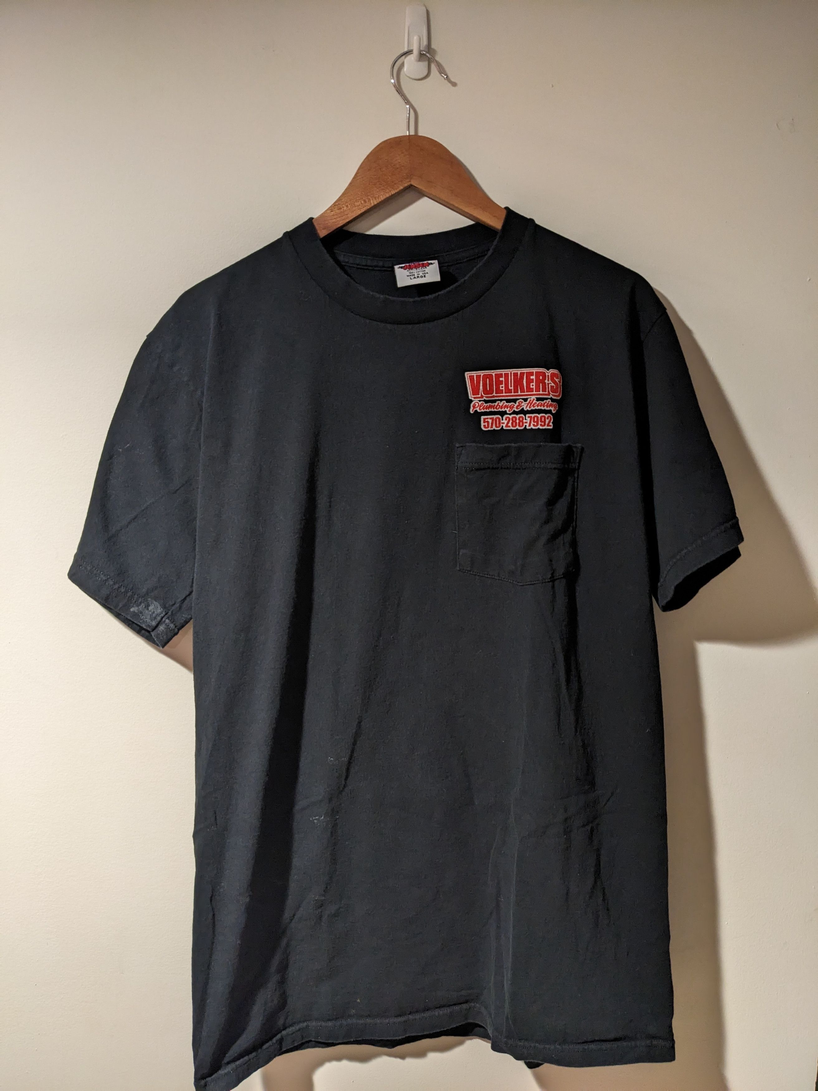 Vintage Vintage 90s Voelker's Plumbing If You Don't Shit T-Shirt Size US L / EU 52-54 / 3 - 3 Thumbnail