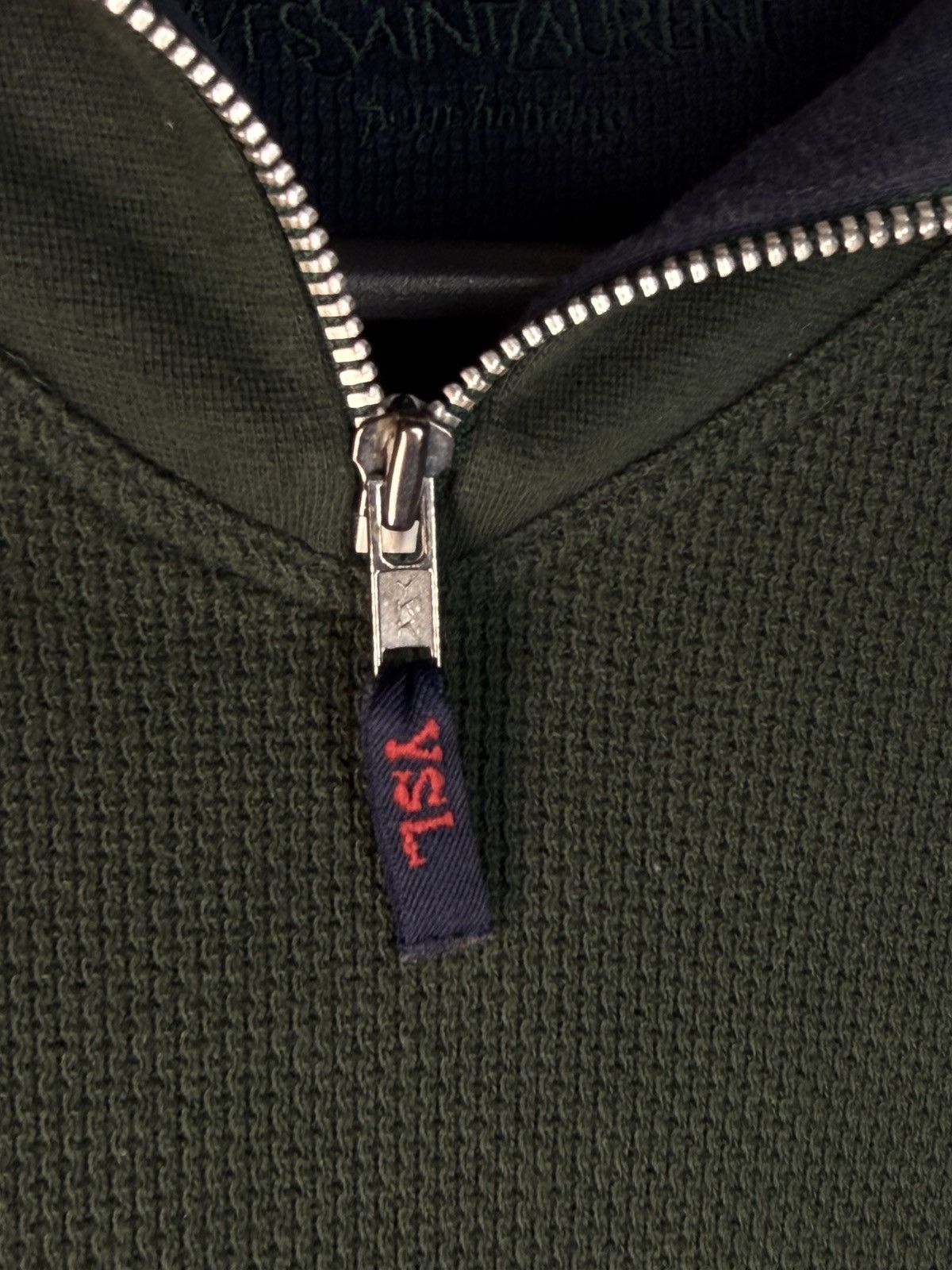 Yves Saint Laurent 90s YSL Sweatshirt 1/4 Quarter Zip Sweater Old Money Vintage Size US XL / EU 56 / 4 - 4 Thumbnail