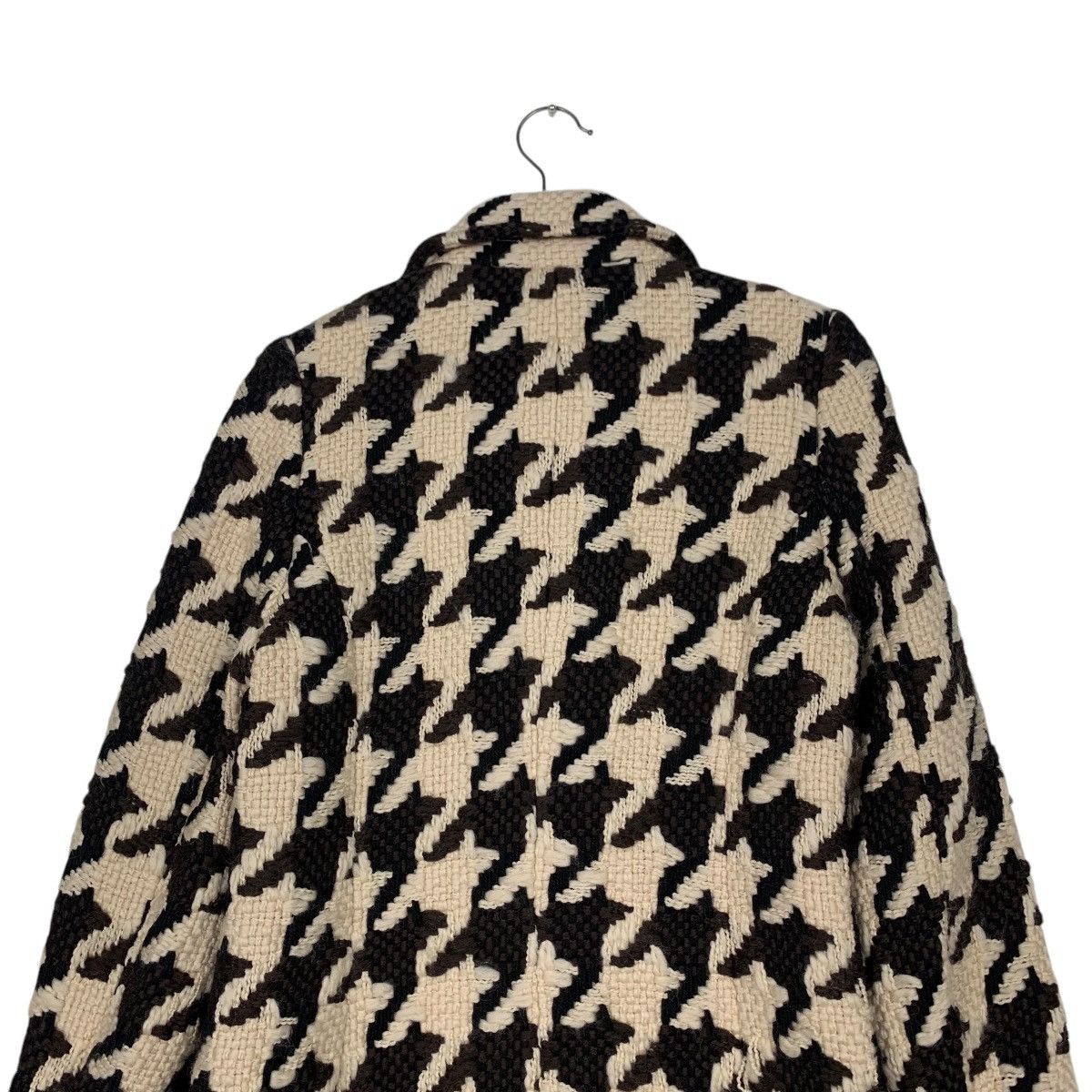 Japanese Brand SCAPA Big Houndstooth Pattern Wool Coat Jacket #2111-C92 Size M / US 6-8 / IT 42-44 - 8 Thumbnail