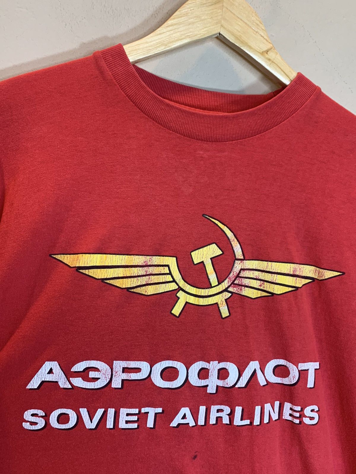 Vintage *RARE* Vintage 80’s Soviet Airlines Aeroflot USSR T-Shirt Size US L / EU 52-54 / 3 - 2 Thumbnail