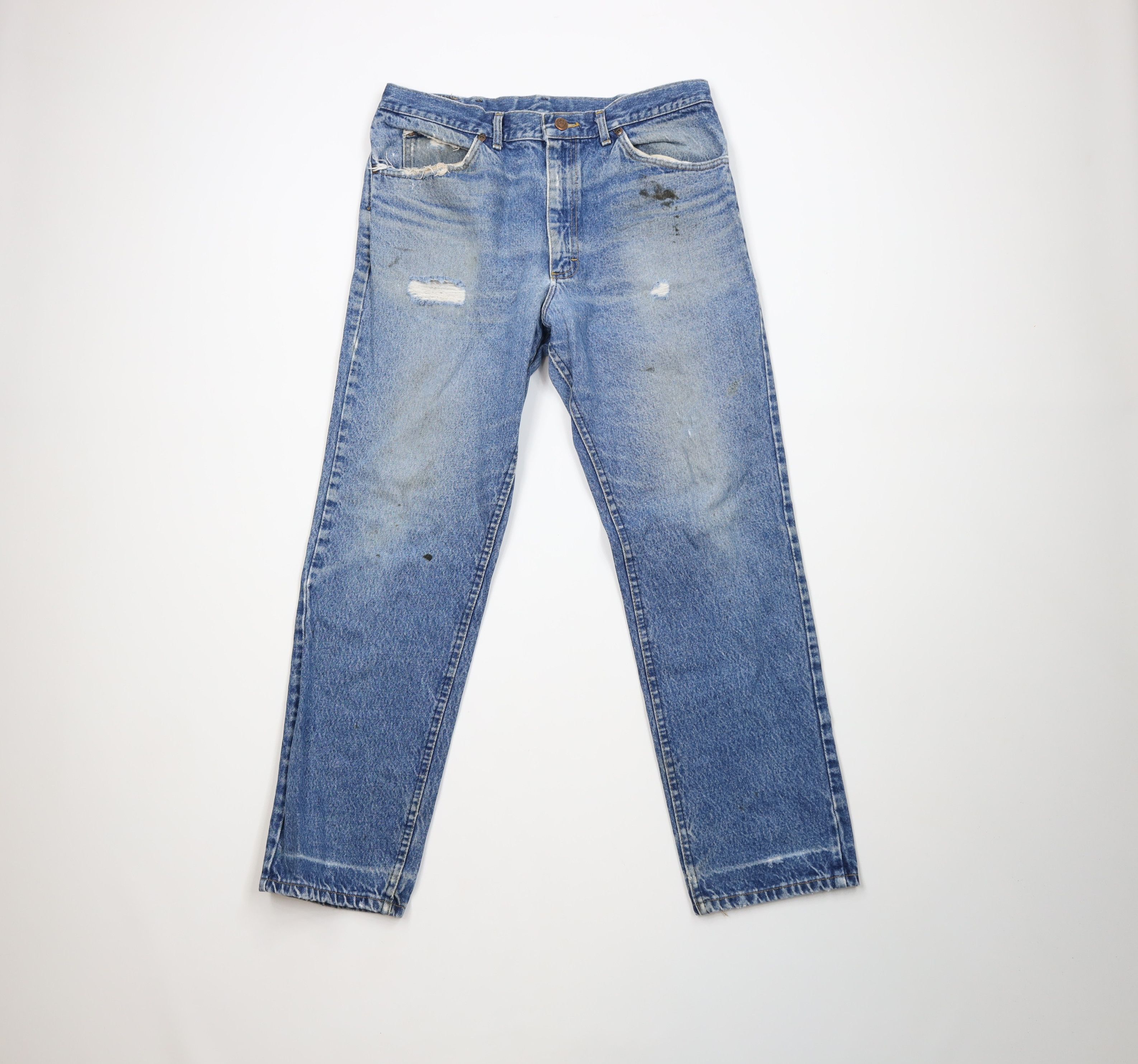 Lee Vintage 90s Lee Straight Leg Denim Jeans Blue Cotton USA Size US 34 / EU 50 - 1 Thumbnail