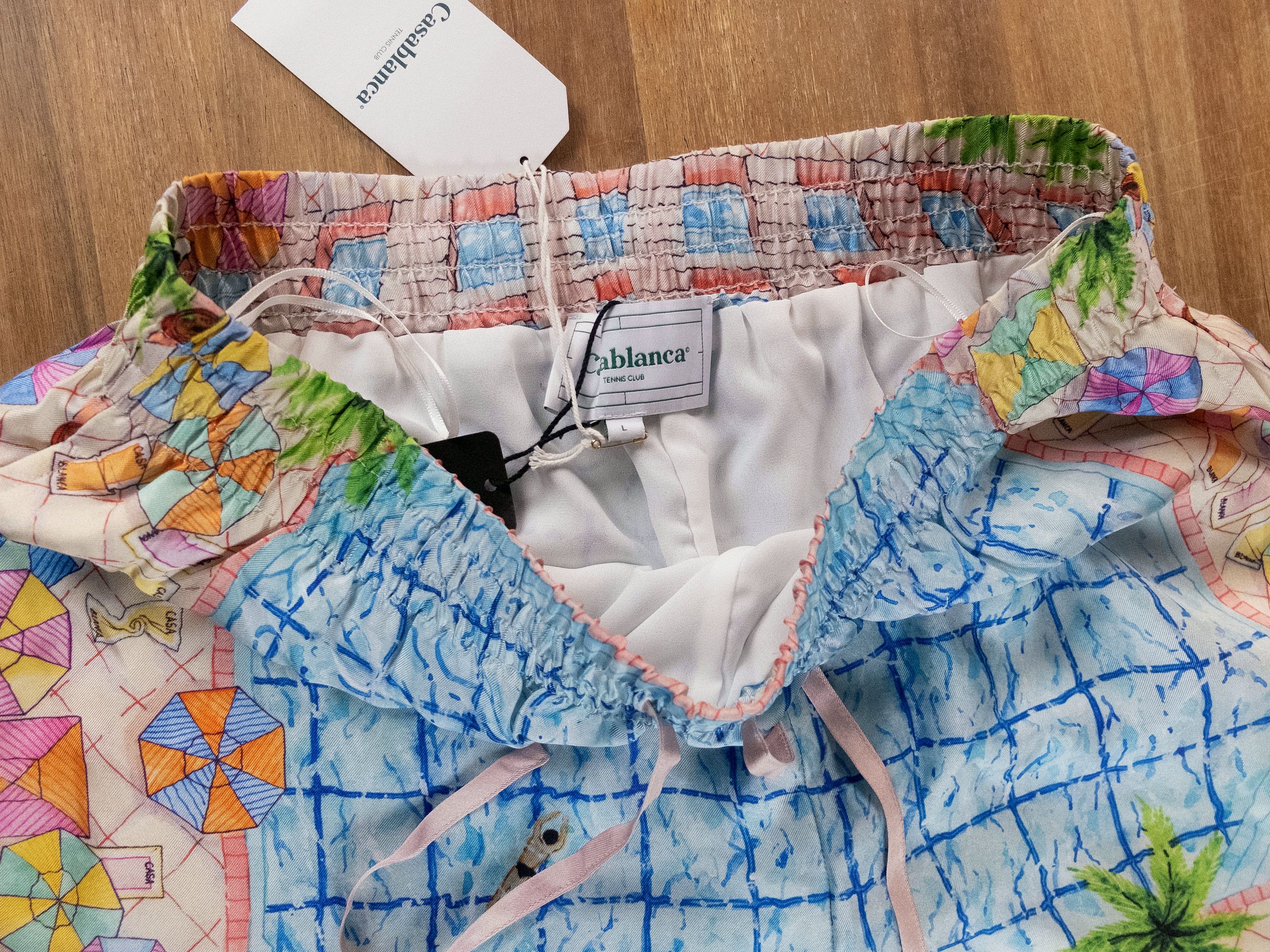 Casablanca CASABLANCA Le Plongeon blue twill silk shorts Large Size US 34 / EU 50 - 7 Thumbnail