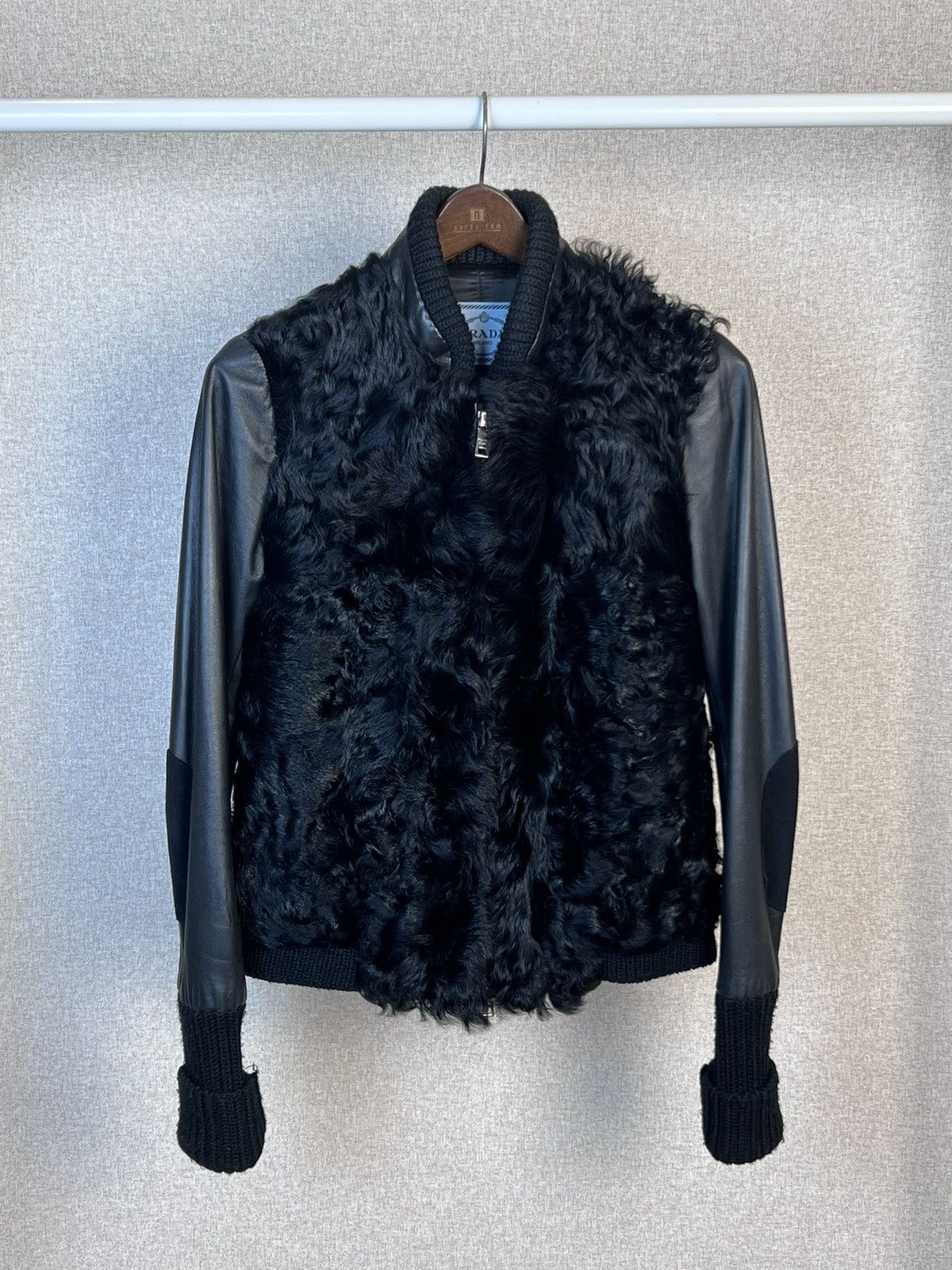 Prada Prada Shearling Leather Black Jacket Size 40 Size S / US 4 / IT 40 - 1 Thumbnail