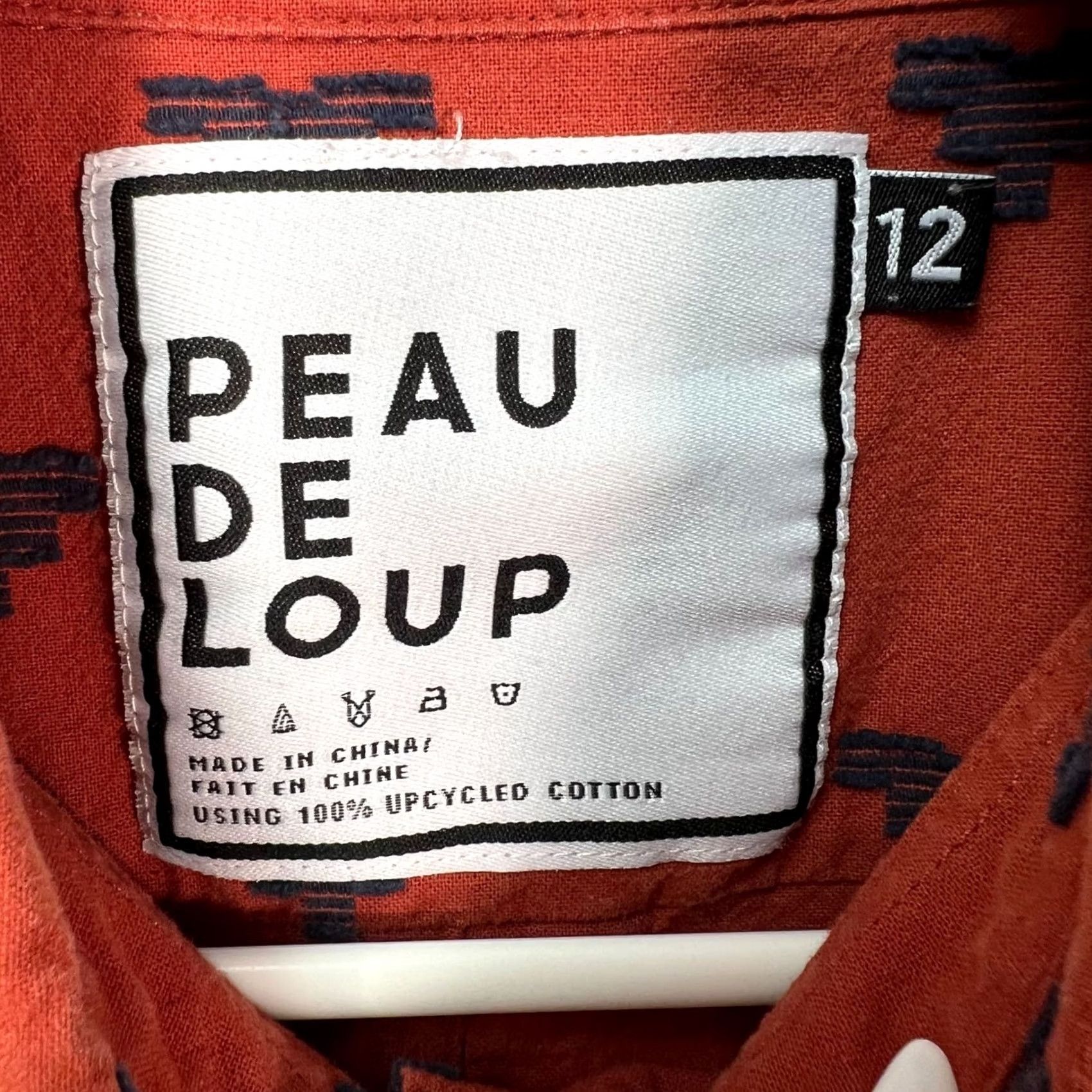 Vintage Peau De Loup Shirt Womens Size 12 Red Button-Up 100% Upcycled Cotton Size XL / US 12-14 / IT 48-50 - 3 Thumbnail