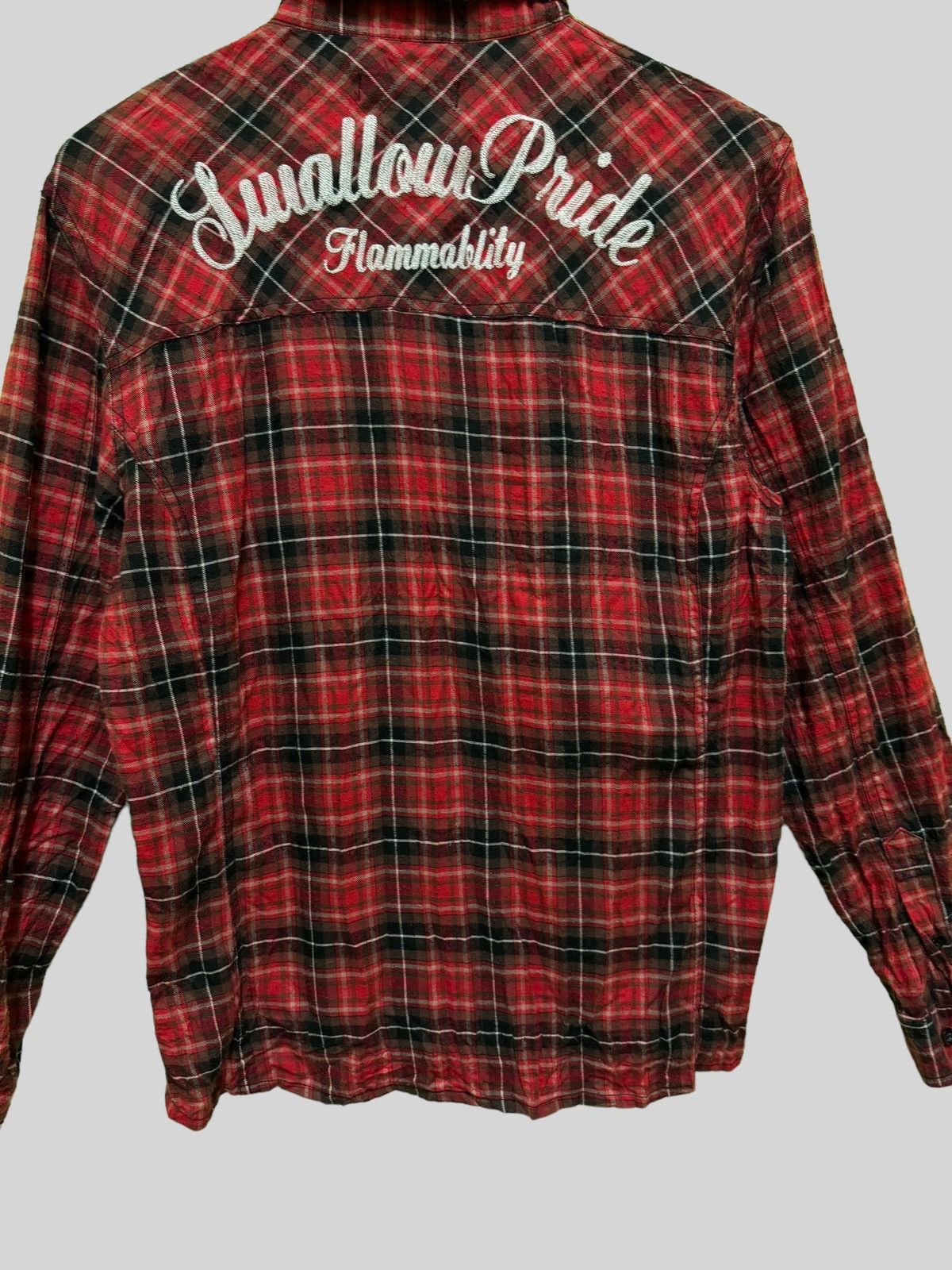In The Attic Vintage In The Attic Tartan Plaid Embroidery Flannel Size US M / EU 48-50 / 2 - 11 Thumbnail