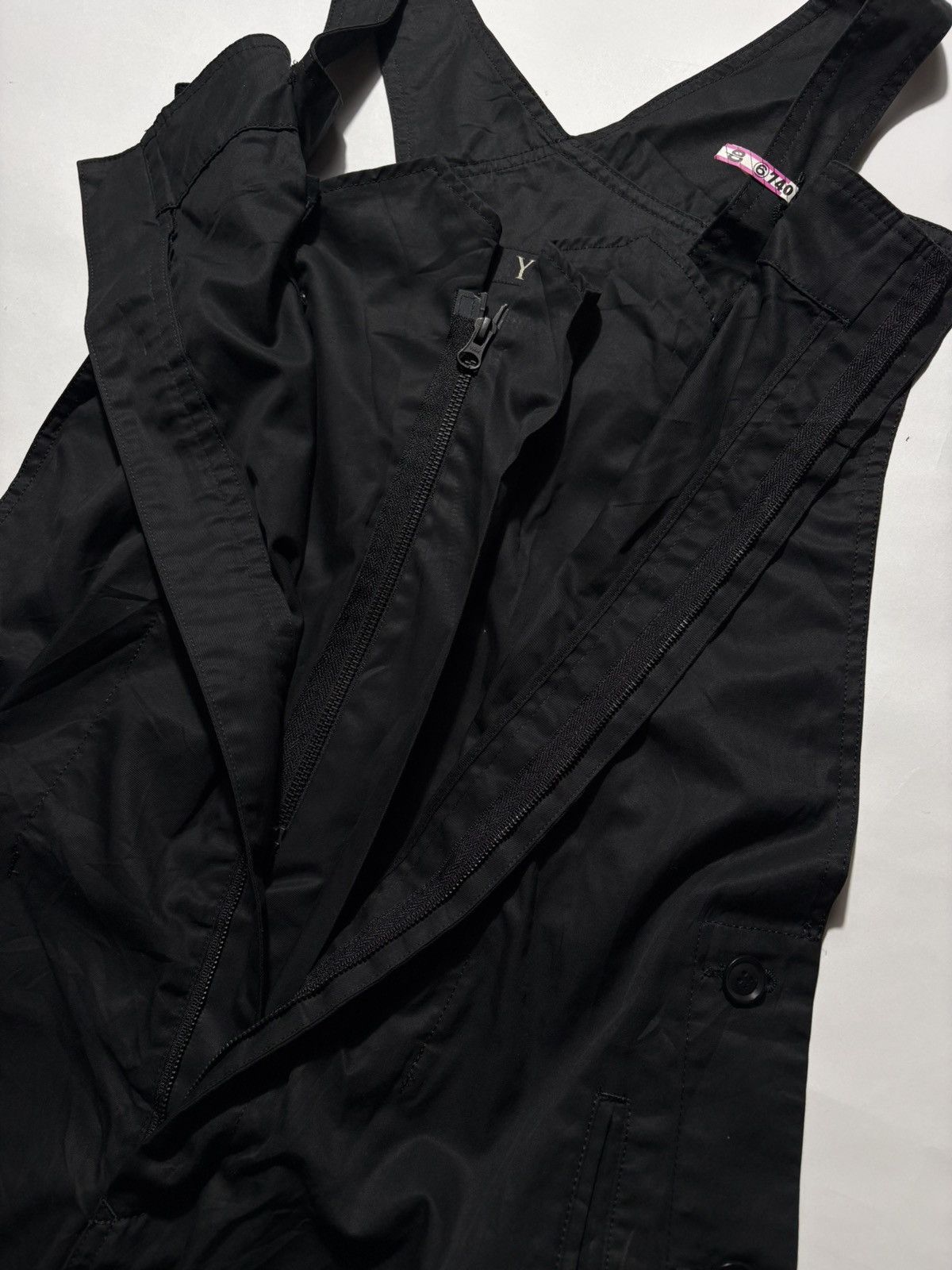 Y's Y’s YOHJI YAMAMOTO ZIP-FRONT POCKET BLACK JUMPSUIT Size 27" / US 4 / IT 40 - 4 Thumbnail