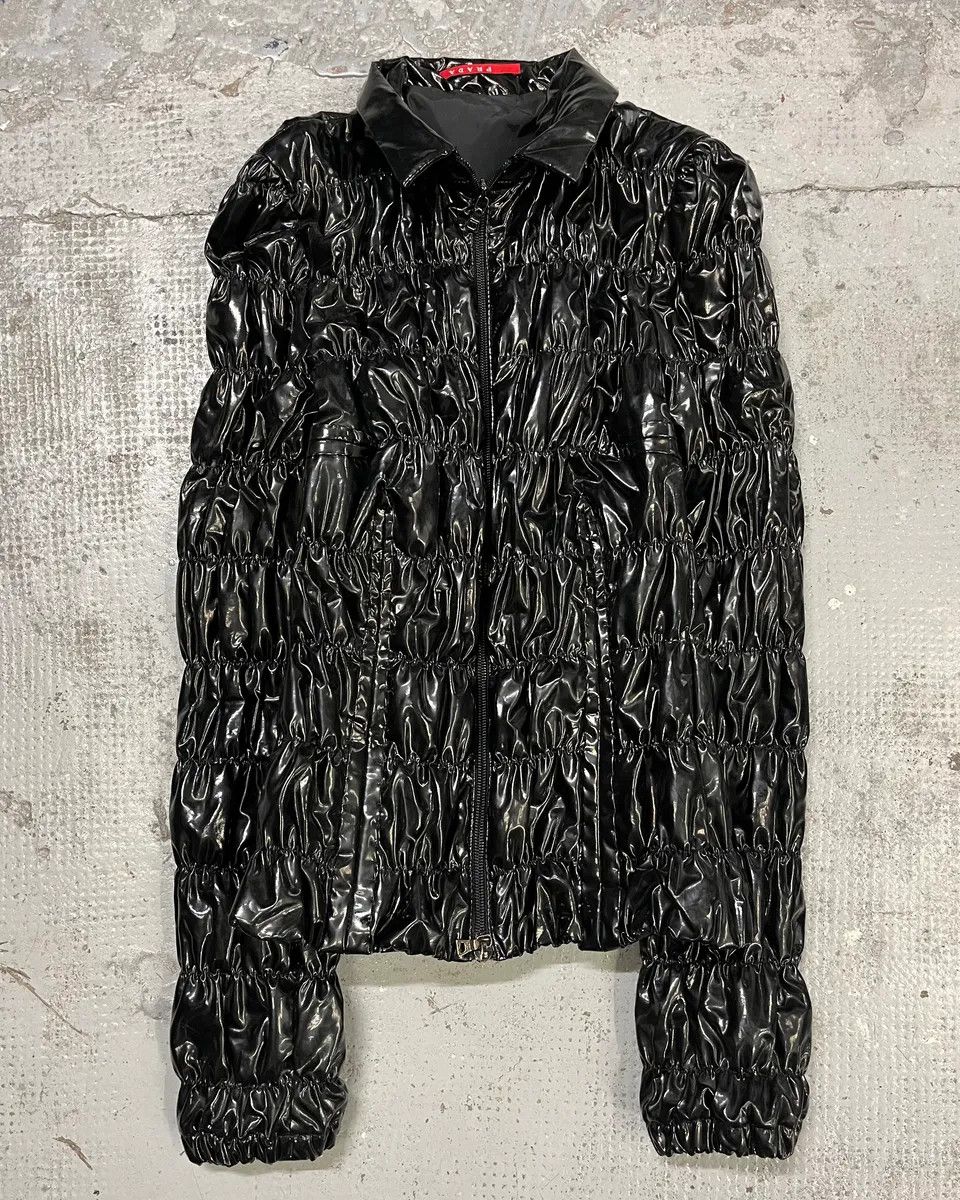 Prada SS2007 Prada Black Reflectible Puffer Jacket Size S / US 4 / IT 40 - 4 Thumbnail
