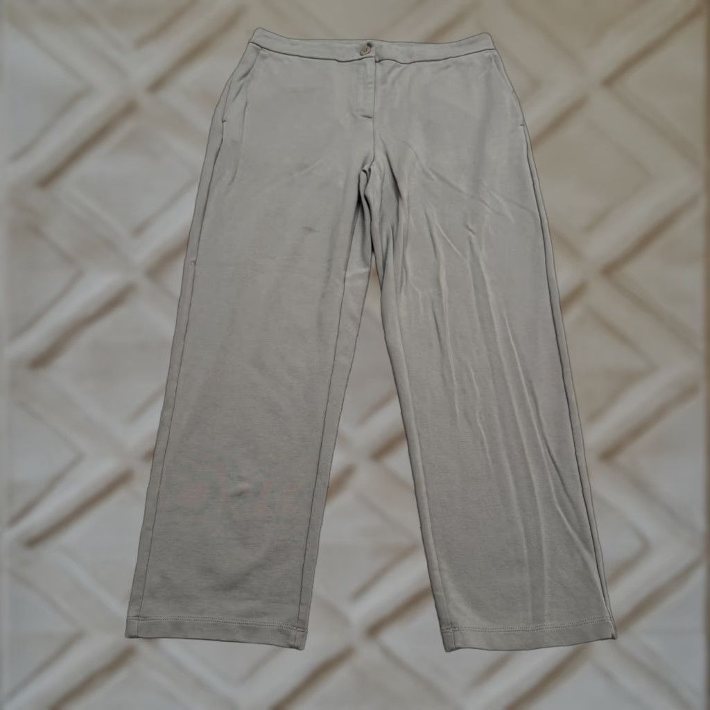 Eileen Fisher Eileen Fisher Pants Straight Ladies Regular Gray 32x27 Stretch Knit Comfortable Classic Workwear Casual Size 32" / US 10 / IT 46 - 1 Thumbnail