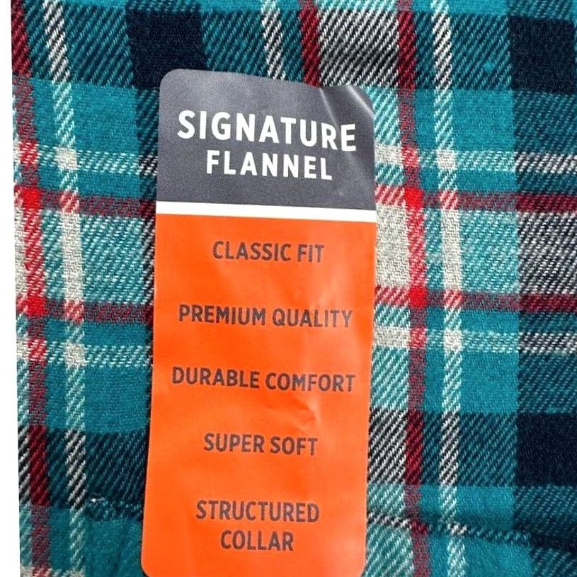 Vintage VINTAGE? No. St. Johns Bay Super Soft Flannel Shirt Men 2XLT Big Tall Teal Plaid Button Up NEW Size US XXL / EU 58 / 5 - 7 Thumbnail