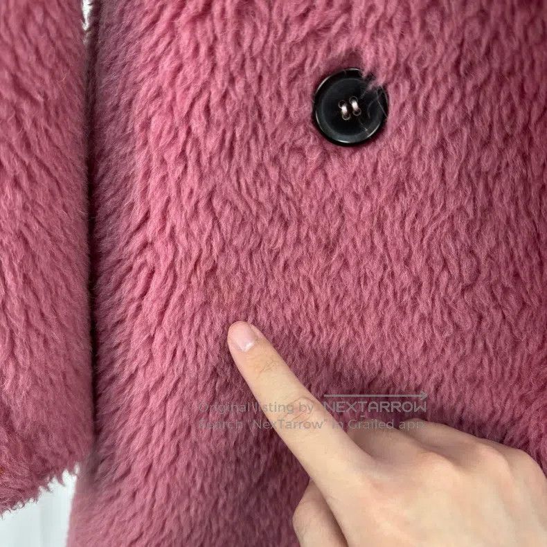 Max Mara Max Mara Raspberry Pink Teddy Alpaca Wool Overcoat Size S / US 4 / IT 40 - 6 Thumbnail