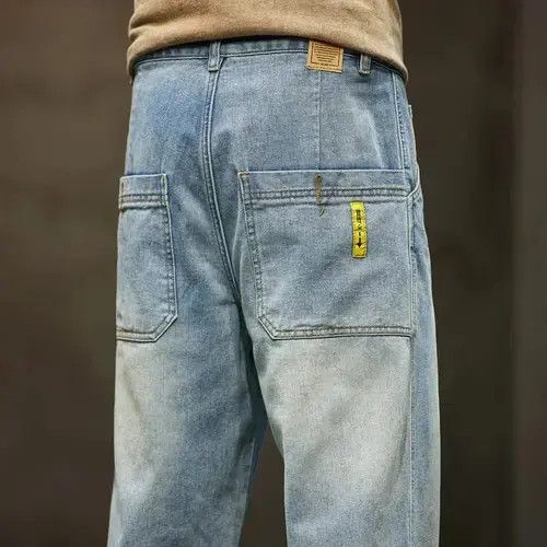 Jean Loose Retro Blue Denim Size US 38 / EU 54 - 4 Thumbnail