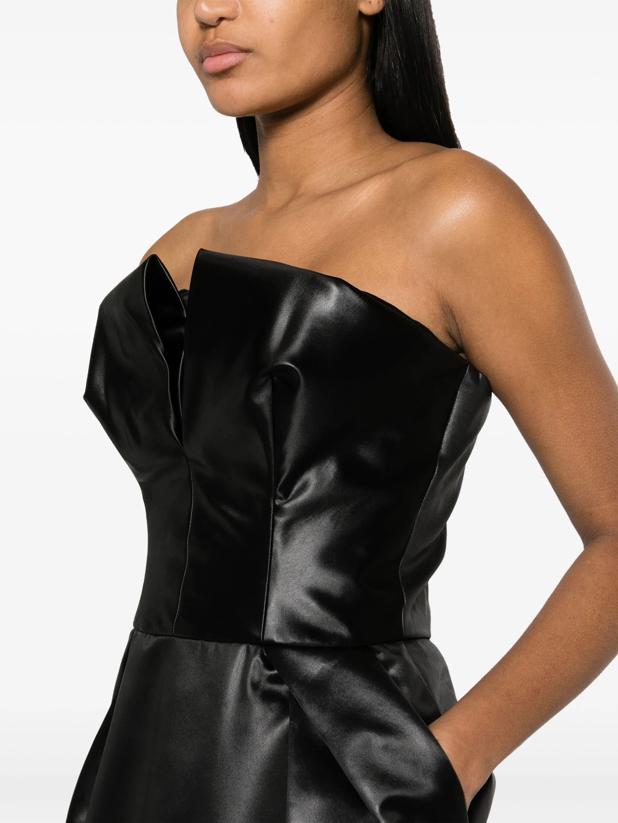Maison Margiela o1y0625 Midi Dress in Black Size XS / US 0-2 / IT 36-38 - 2 Thumbnail