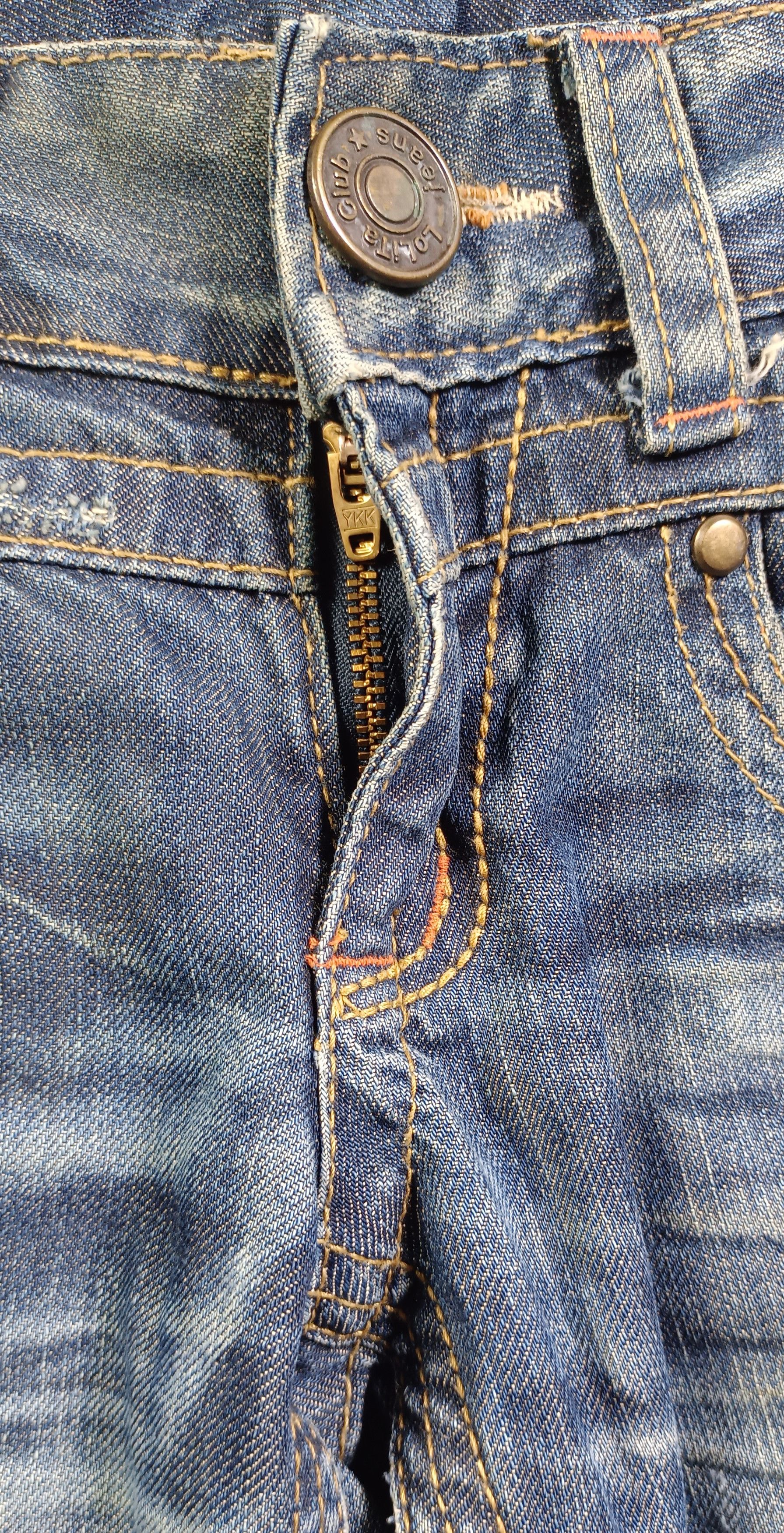 If Six Was Nine 🔥🔥LOLITA Exotic Vtg Denim Super Flare Distressed Jeans Size US 31 - 12 Thumbnail
