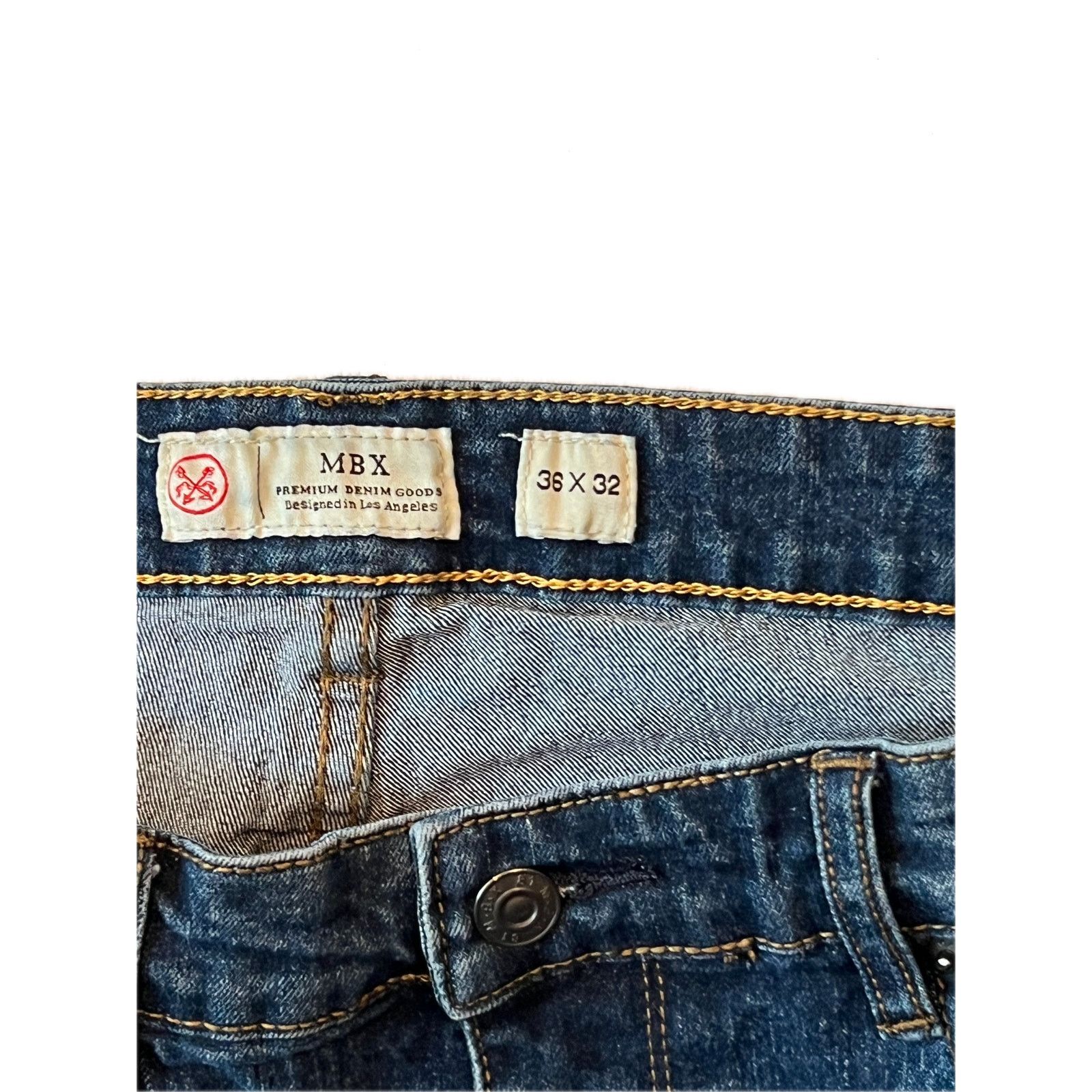 MBX MBX Straight Fit Blue Jeans Mens 36x32M Size US 36 / EU 52 - 3 Thumbnail