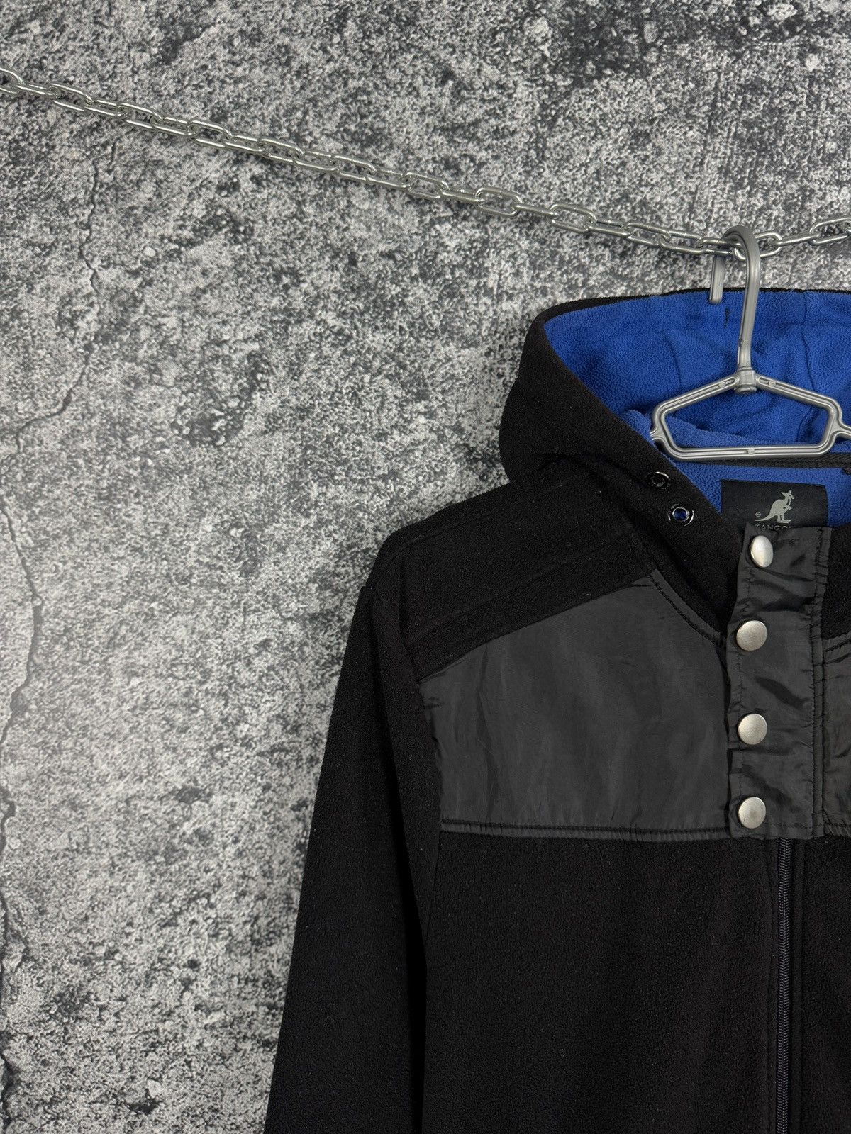 Kangol Kangol Vintage Fleece Hoodie Zip Jacket Black Label Size L Size US L / EU 52-54 / 3 - 3 Thumbnail