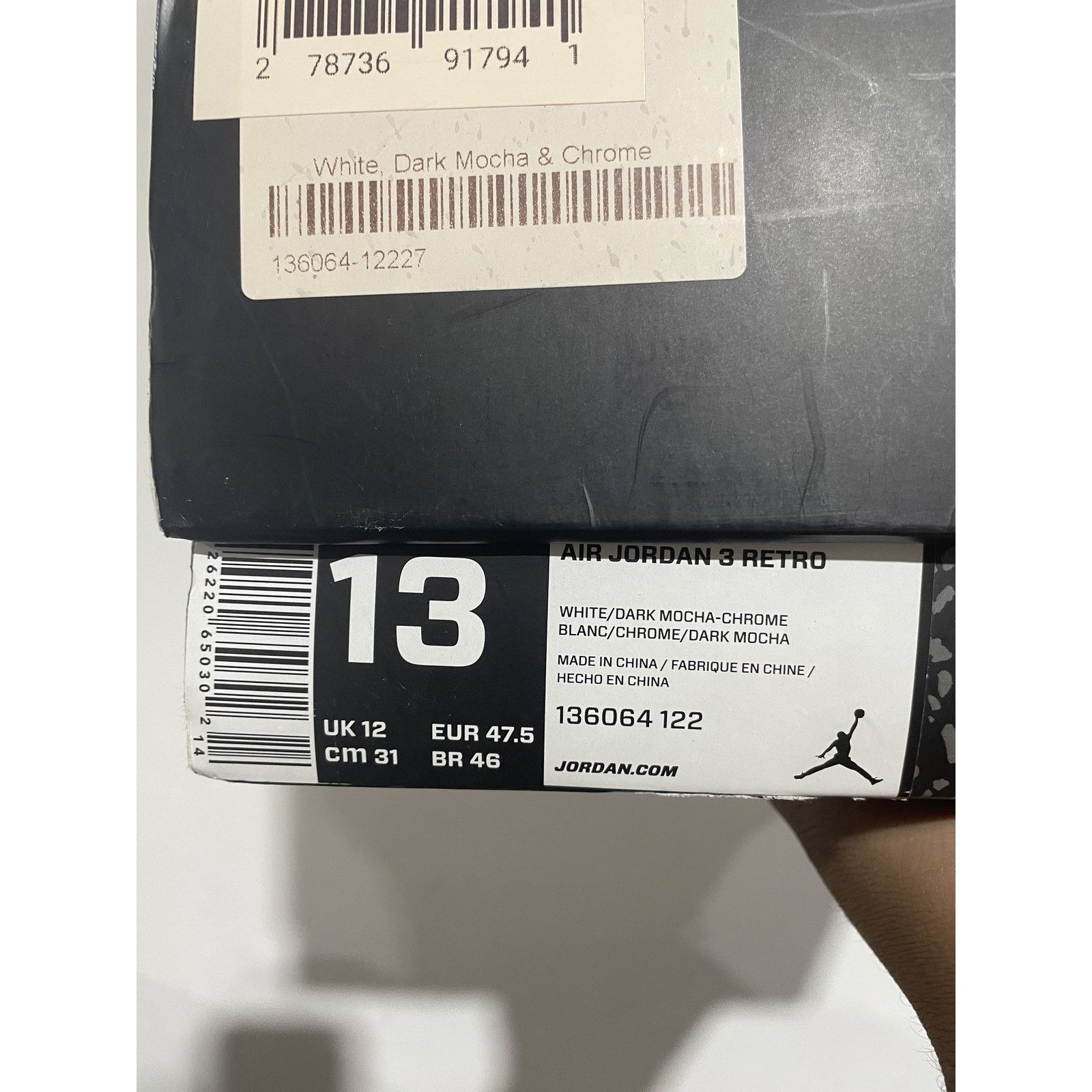 Jordan Brand NIKE JORDAN 3 MOCHA 2018 SIZE 13 PREOWNED Size US 13 / EU 46 - 7 Thumbnail
