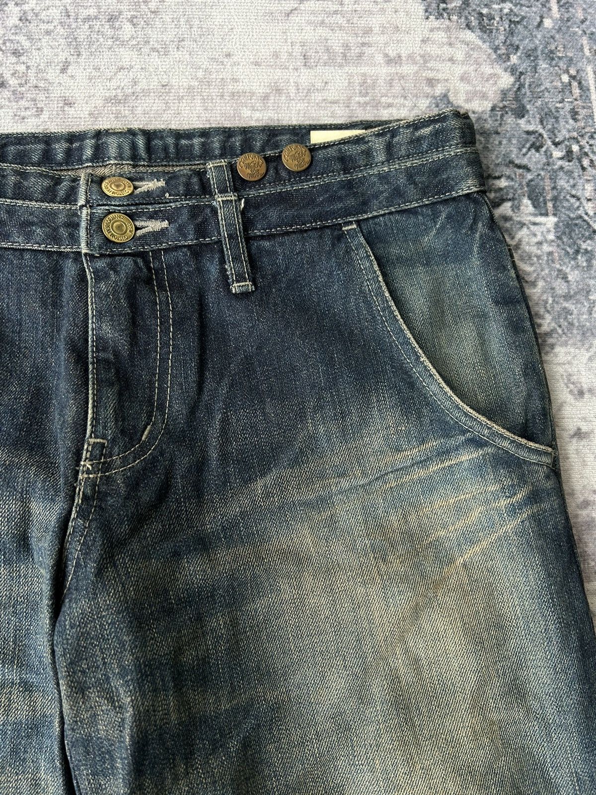 PPFM PPFM Carpenter Solid Washed Denim Pants Size US 32 / EU 48 - 5 Thumbnail